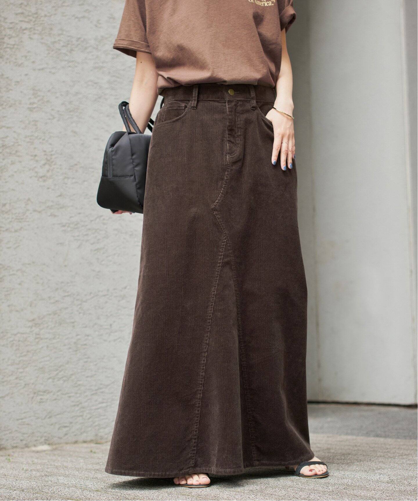 ストレッチコーデュロイスカート（ロング・マキシ丈スカート）｜Spick