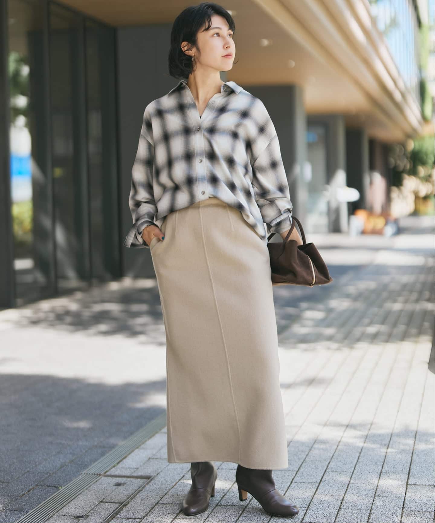 ダブルフェイスストレートスカート（その他スカート）｜Spick and Span