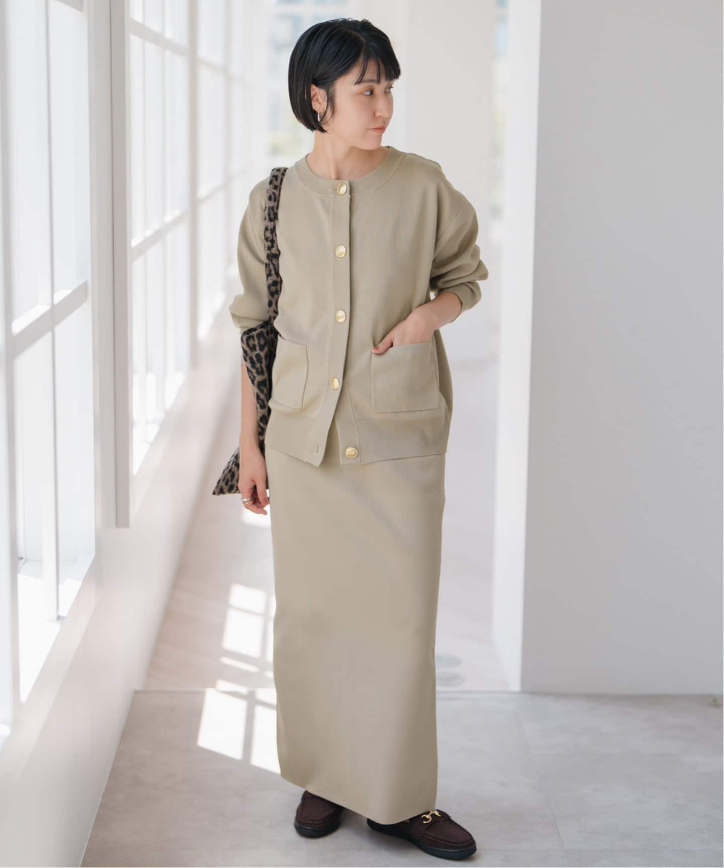 WEB限定》ウォッシャブルニットタイトスカート（ロング・マキシ