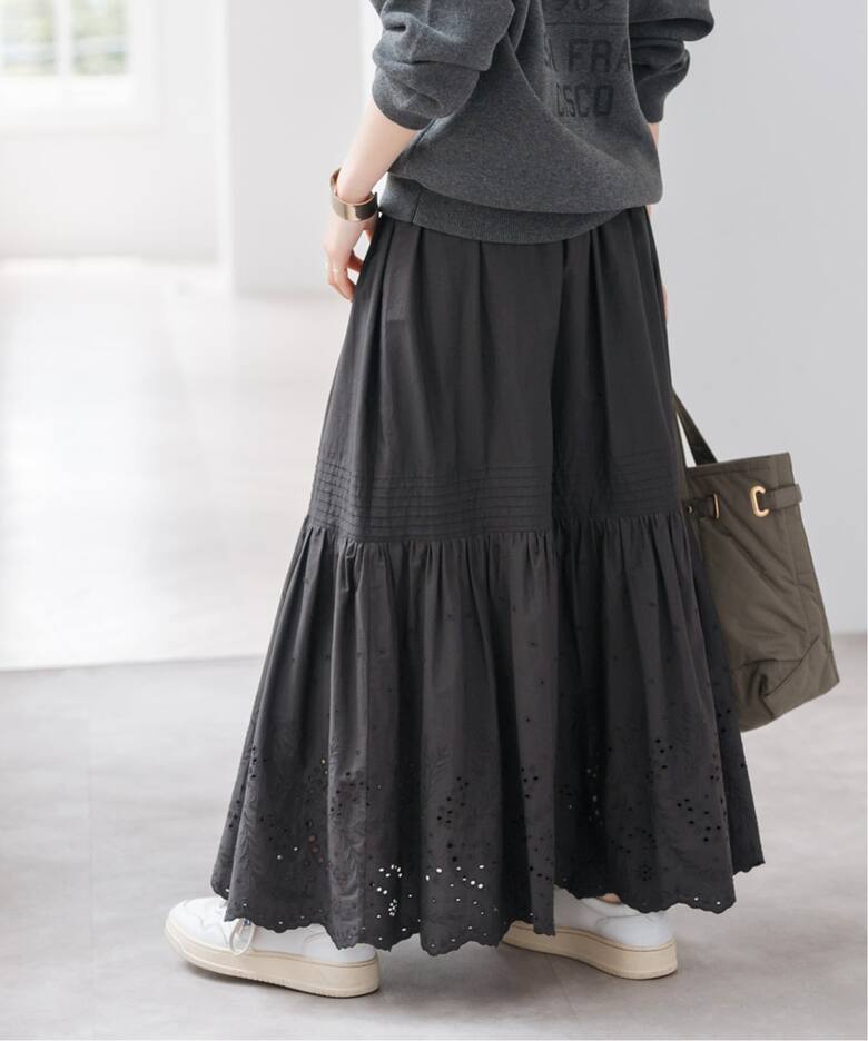 新品✨Spick&Span コットンエンブロイダリースカート 定価1.8 追加  