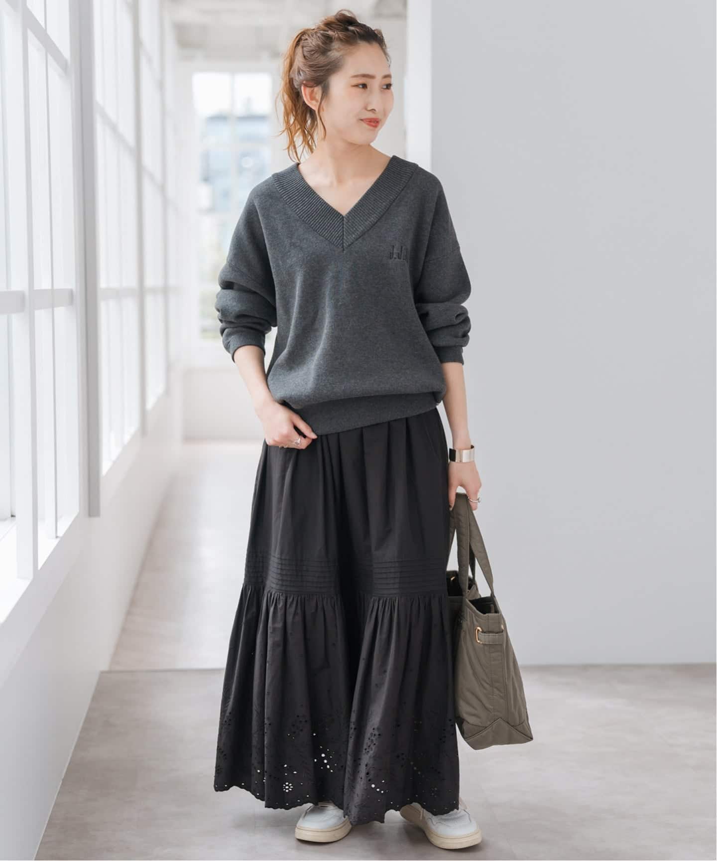 Spick &Spanエンブロイダリーレーススカート 追加2》エンブロイダリーレーススカート（ロング・マキシ丈スカート