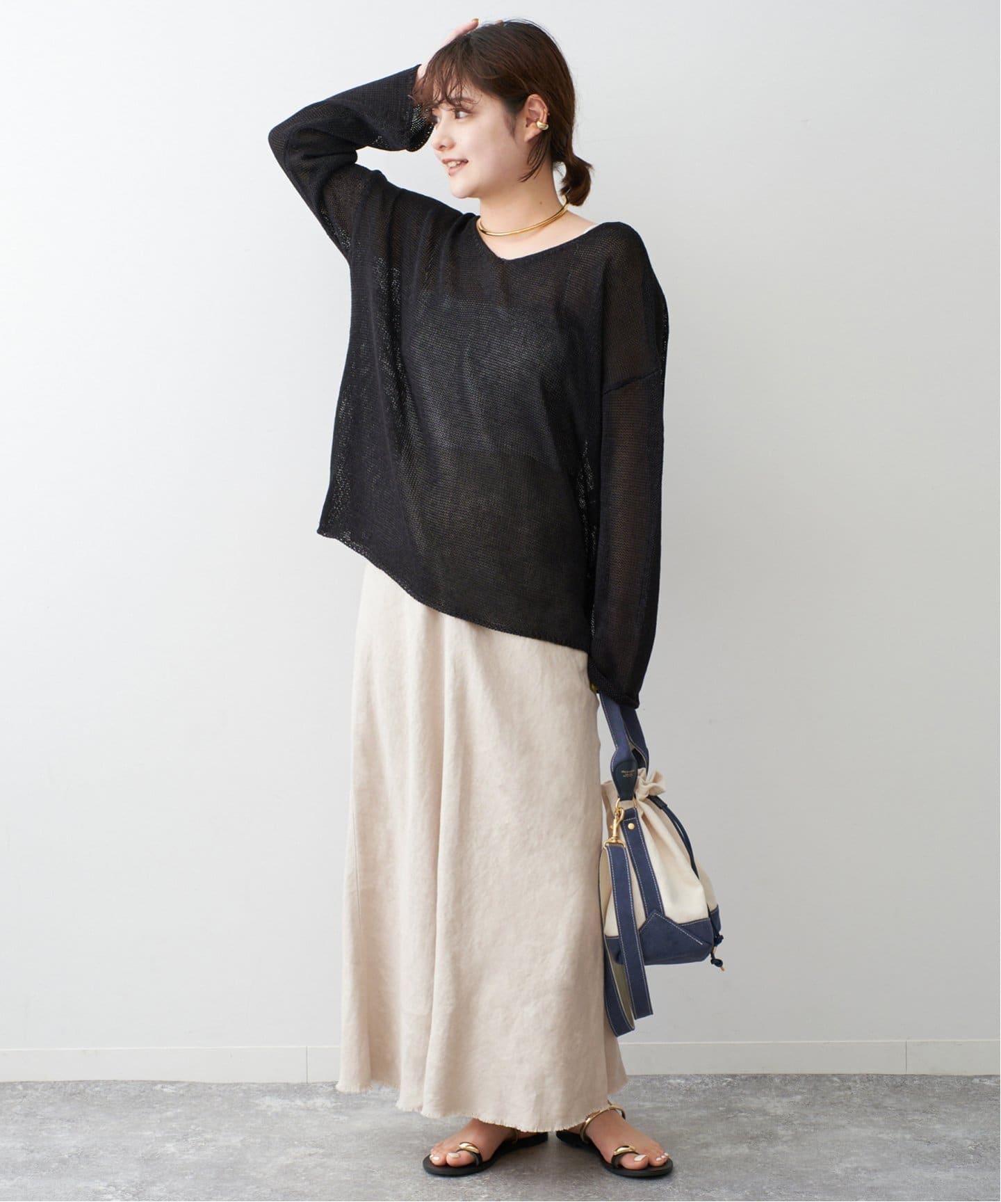 spick&span リネンフレアスカート リネンフレアスカート（その他スカート）｜Spick and Span