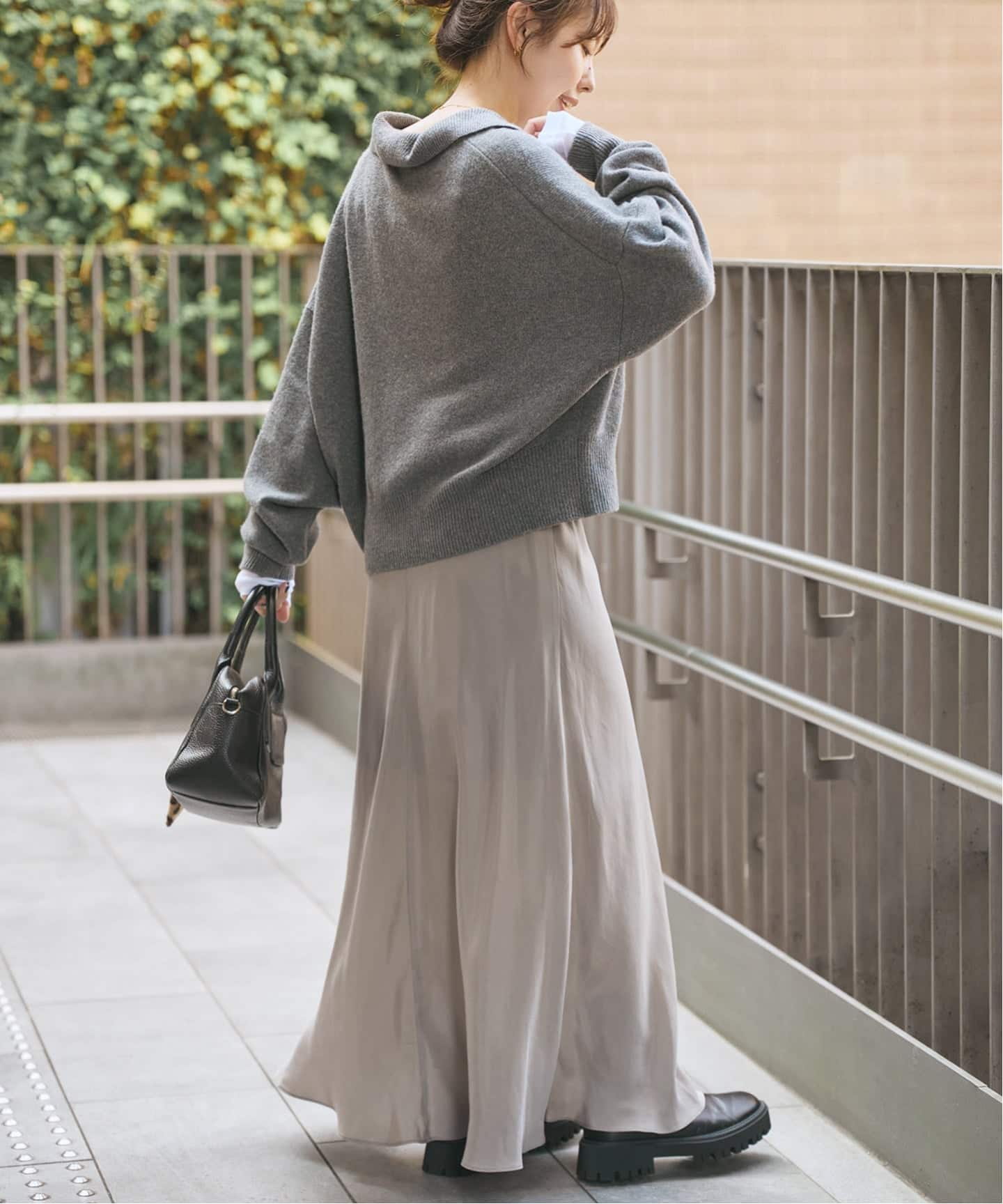 追加》ウォッシャブルキュプラフレアスカート（ロング・マキシ丈