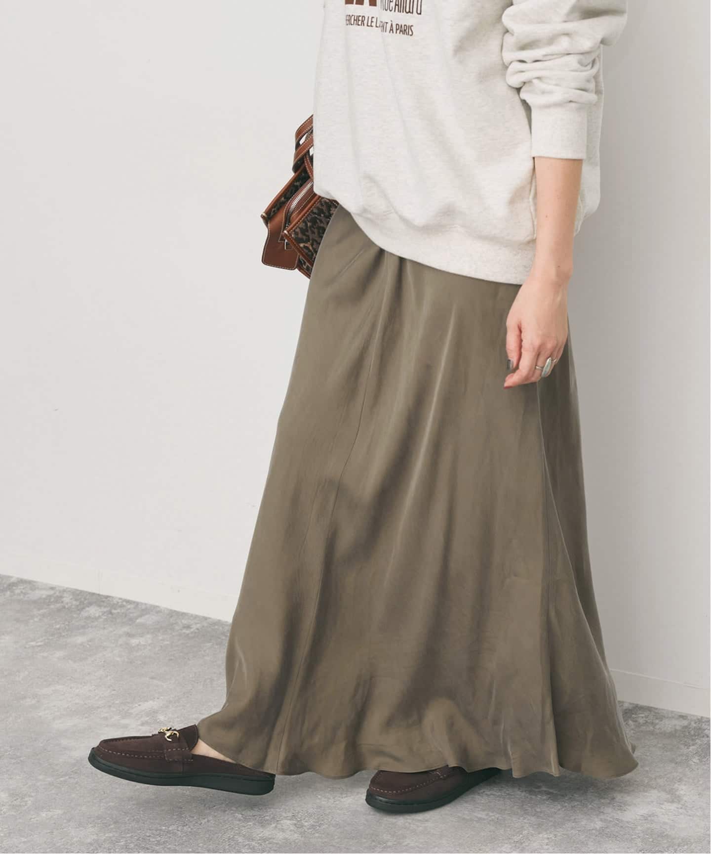 追加》ウォッシャブルキュプラフレアスカート（ロング・マキシ丈