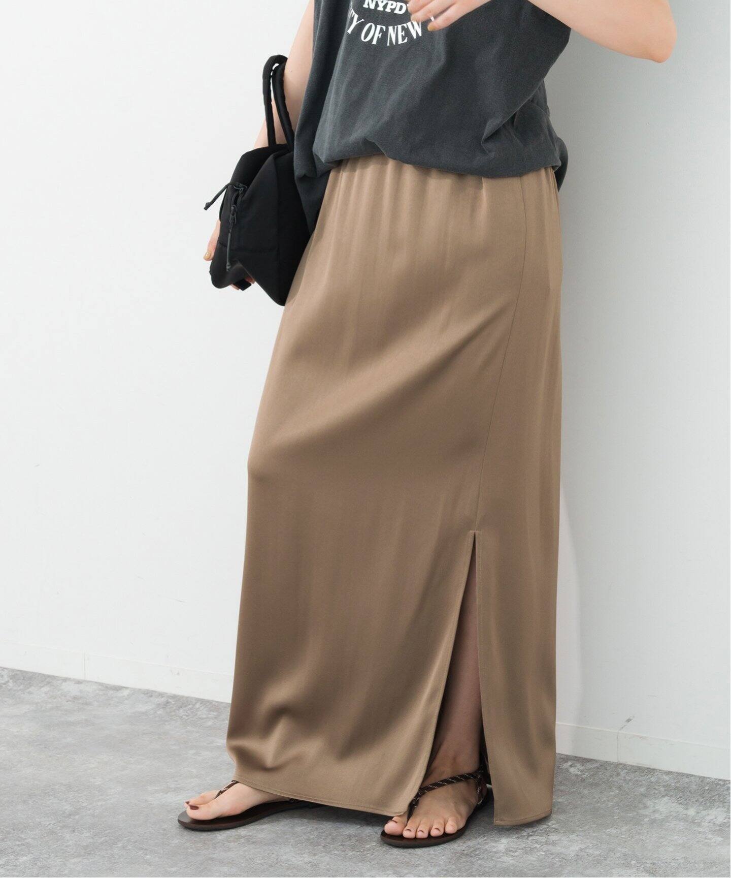 サテンイージースカート（ロング・マキシ丈スカート）｜Spick and Span  