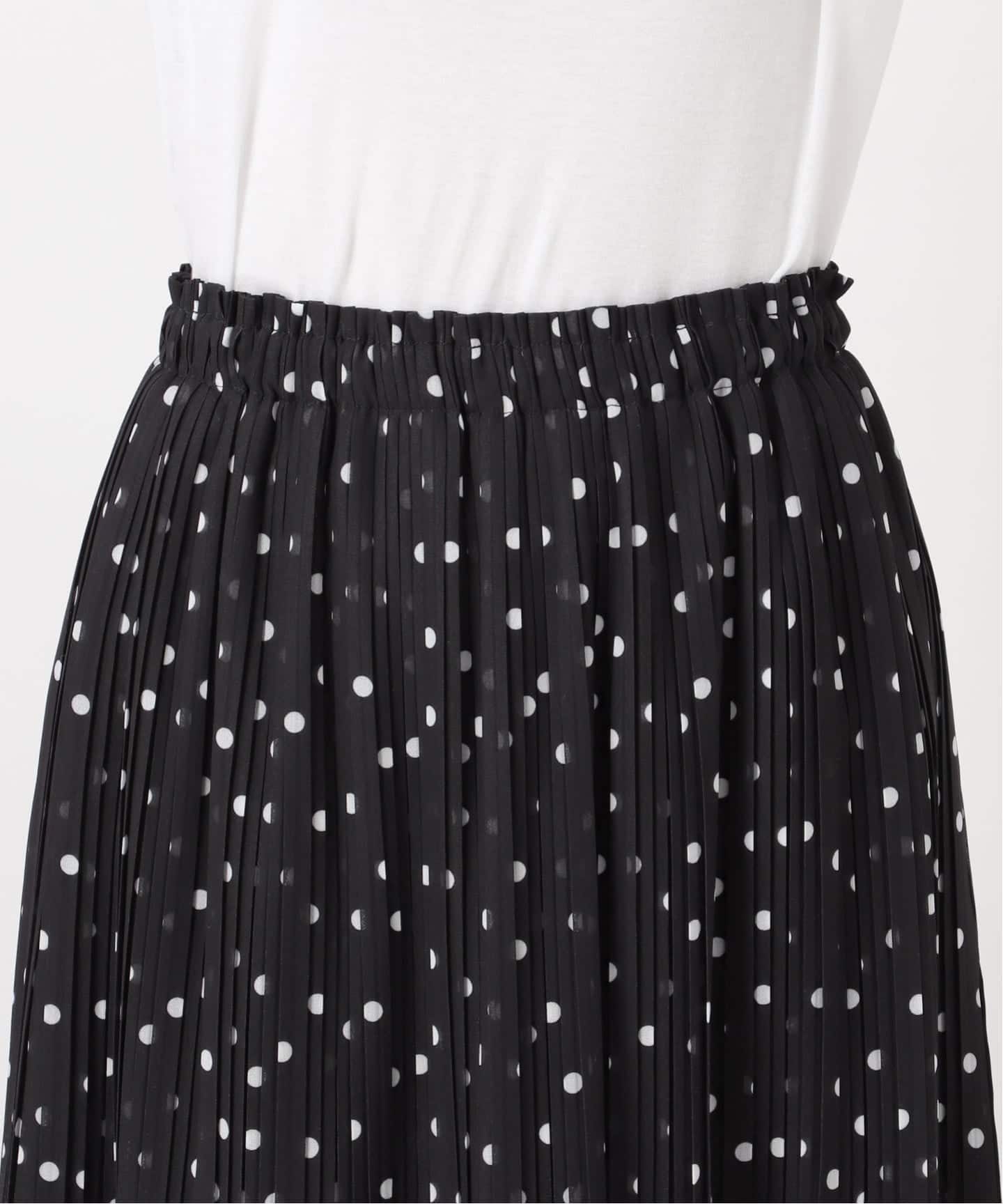 一部店舗+WEB限定》ドットプリーツイージースカート（ロング・マキシ丈