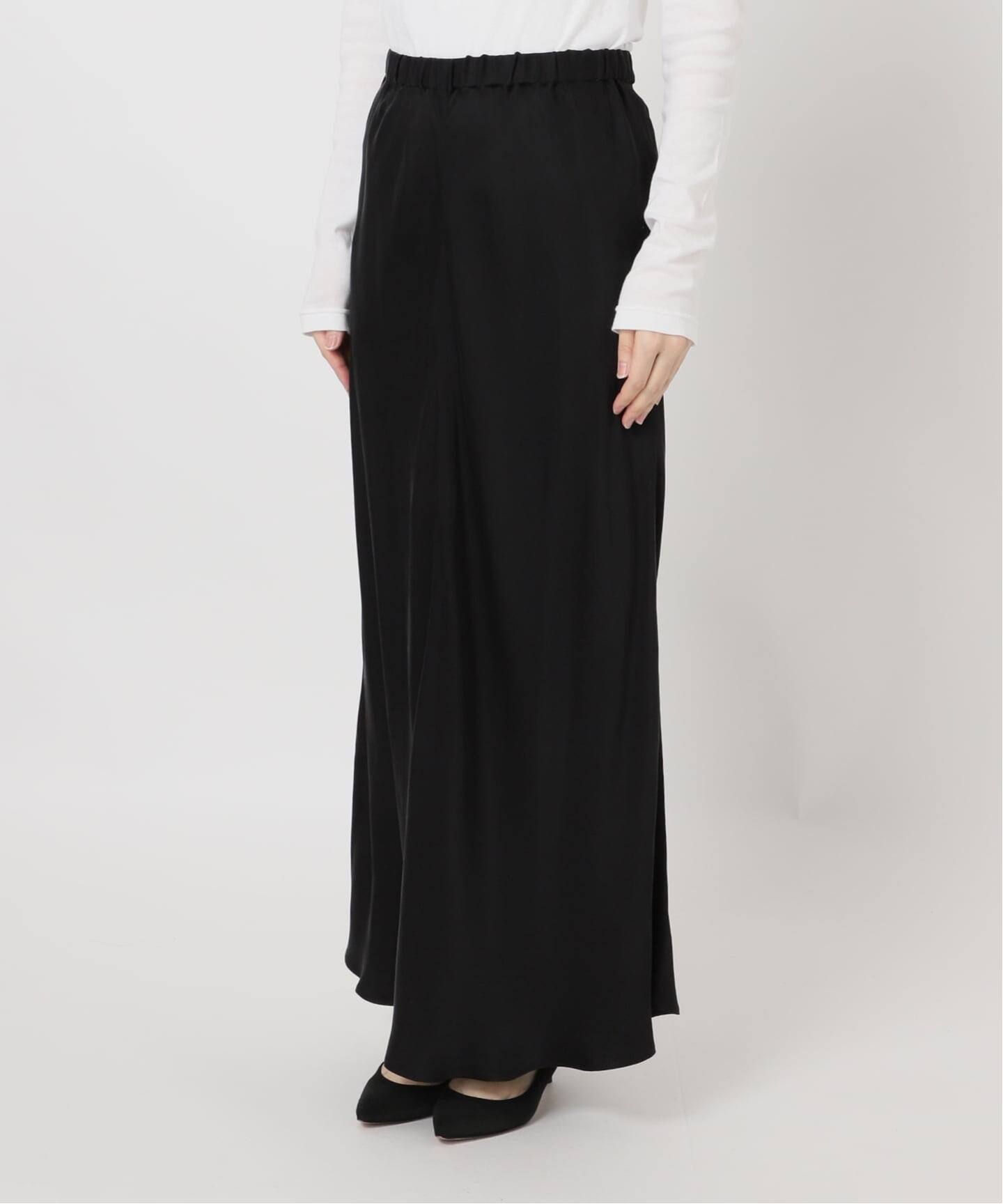 キュプラフィブリルサテンスカート（ロング・マキシ丈スカート