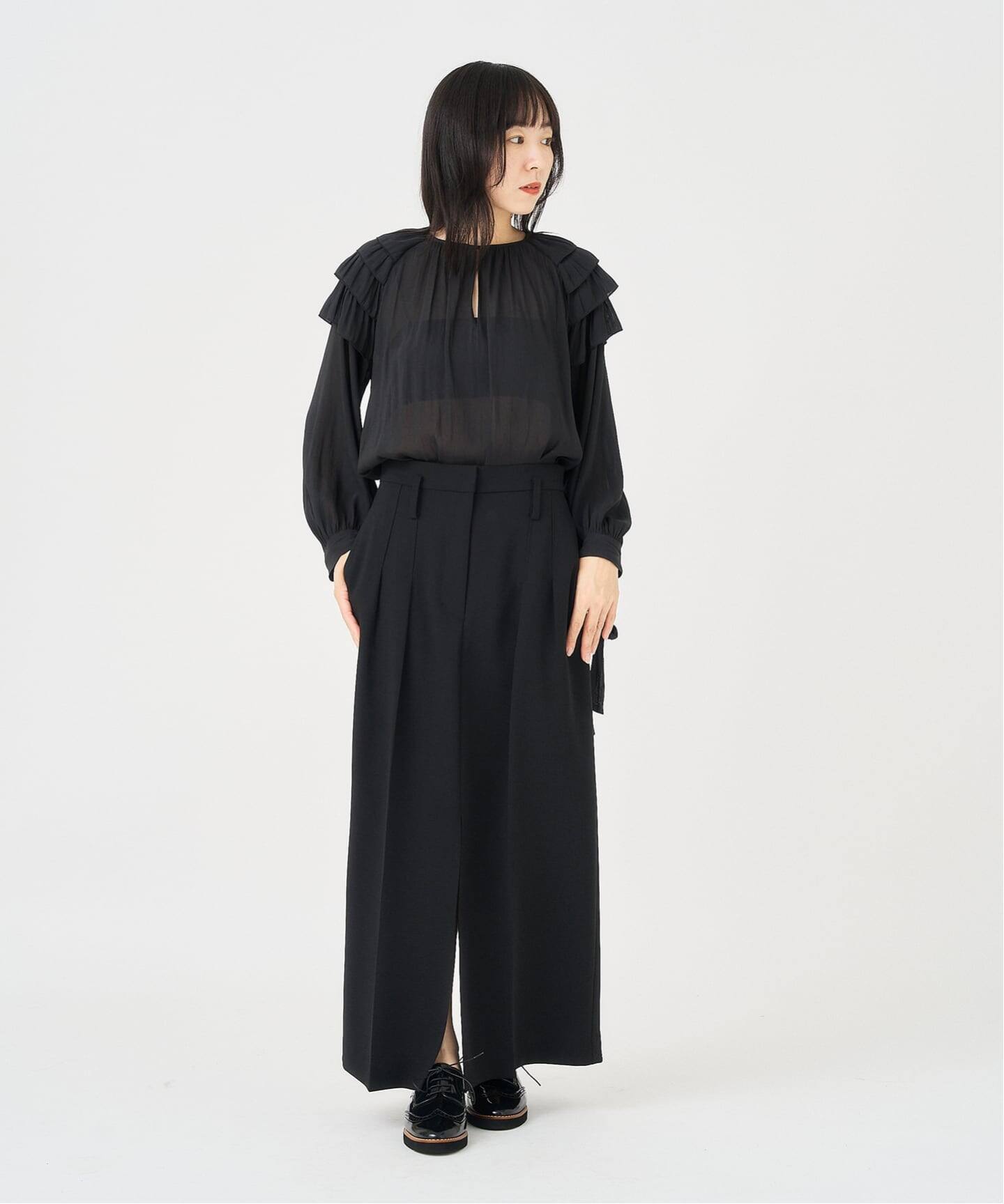 新品タグ付き　HARDY NOIR タフタウエストリブスカート HARDY NOIR（アルディーノアール）の「タフタウエストリブ