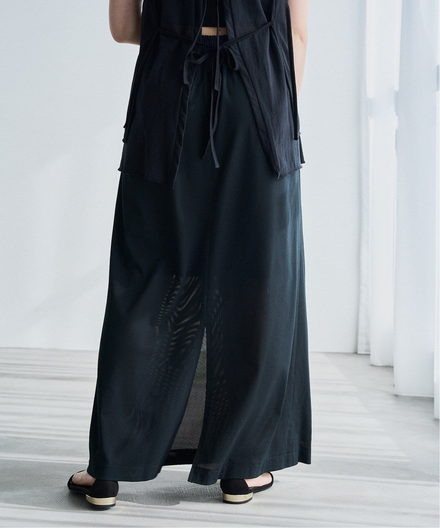 CFIERCE◆LAYERED PLEATEDスカート フリルチュールティアードスカート(ロング・マキシ丈スカート