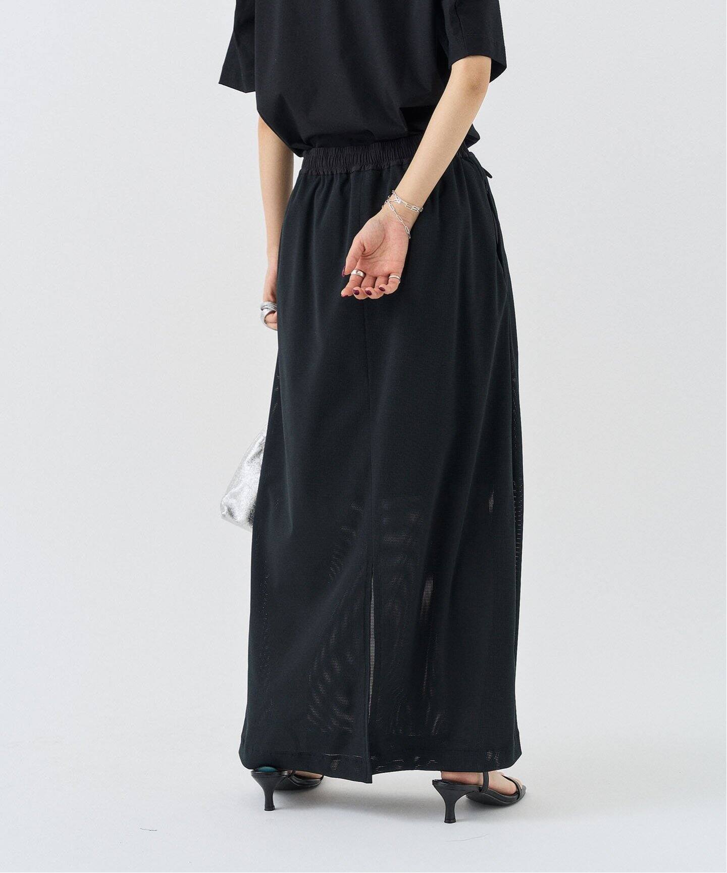 PHEENY Primeflex mesh gathered skirt PS25-SK02：スカート（ロング 