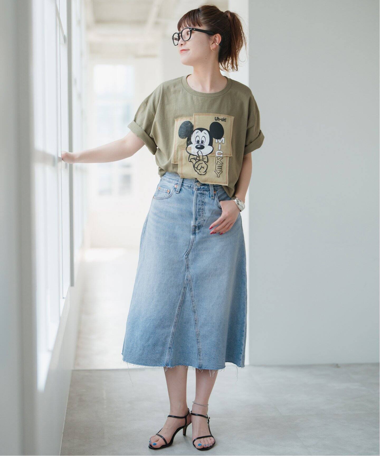 エヌナチュラルビューティーベーシック*] スカート レースロング  