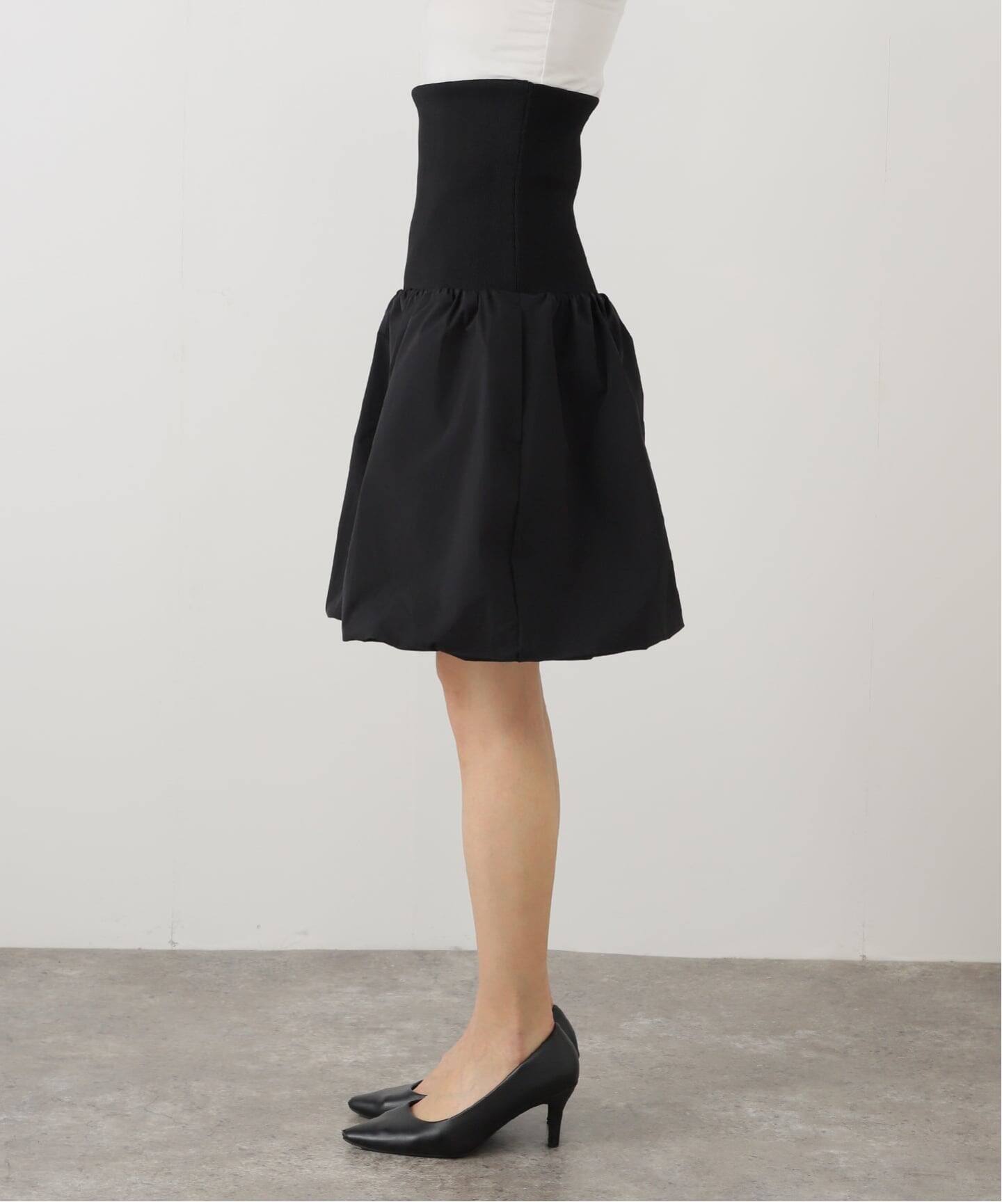 AMOMENTO / アモーメント TAFFETA SHIRRING MINI SKIRTTOP（ミニ