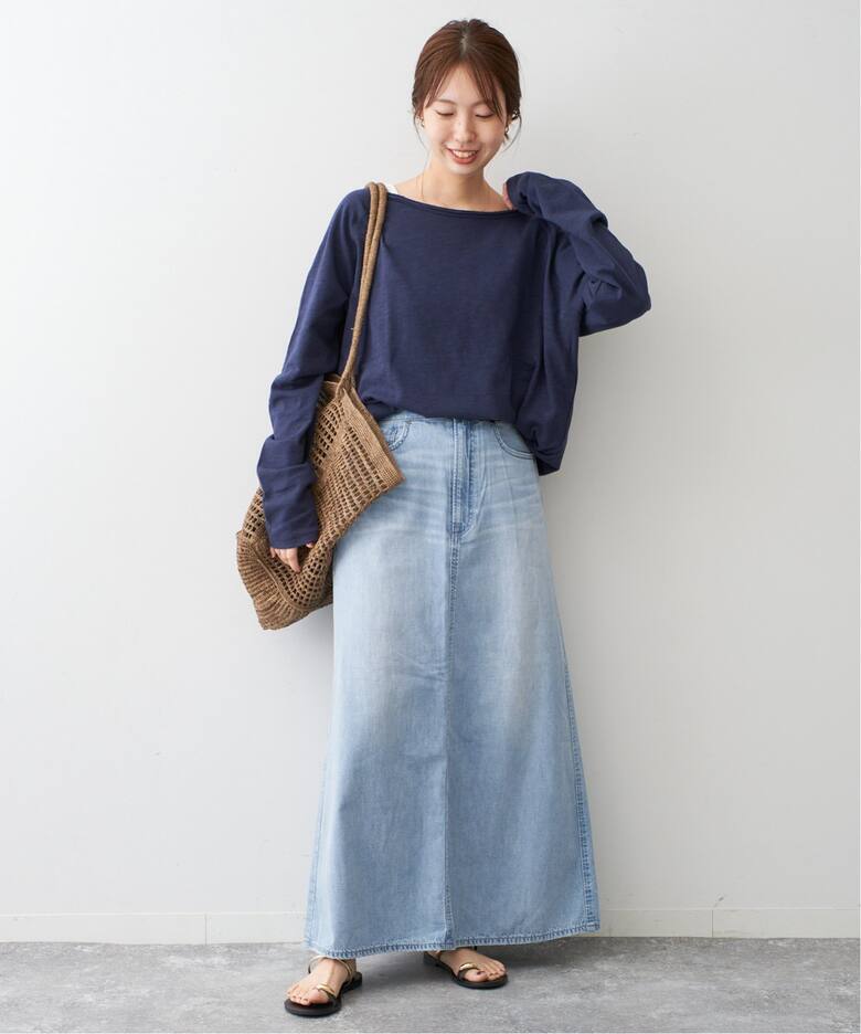 WEB限定追加》upper hights/アッパーハイツ 別注LAZY SKIRT（デニム 