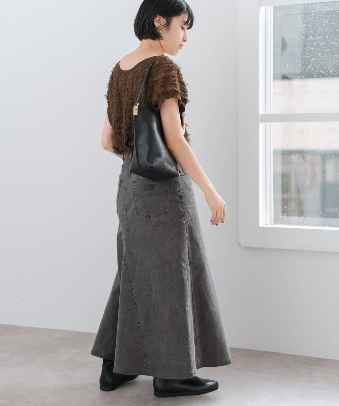 【未使用、タグ付き】La Hutte / ラ・ユット フレアスカート WEB限定追加》La Hutte / ラ・ユット フレアスカート（ロング