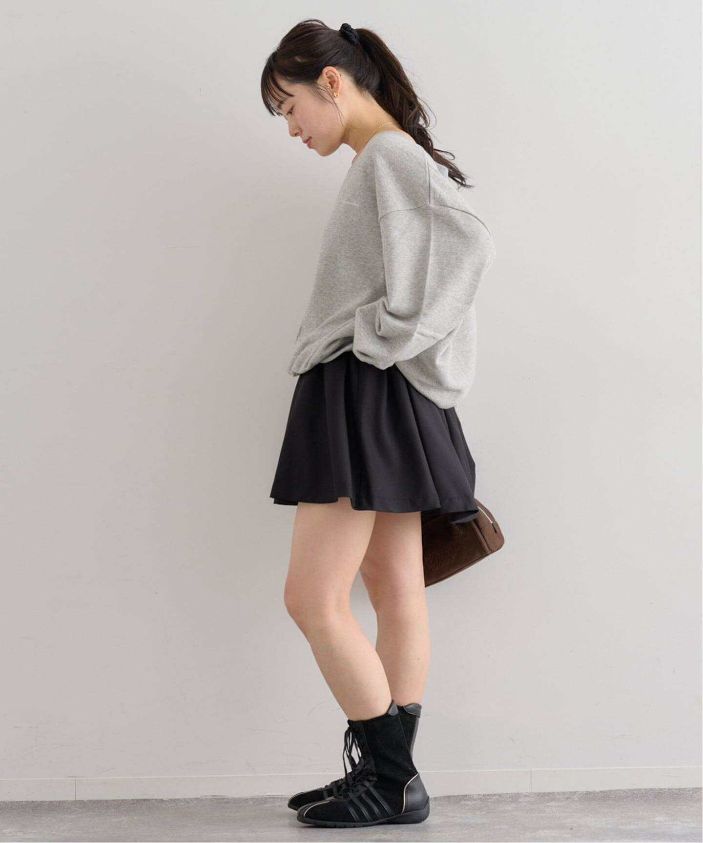 紗耶香 様専用】SPICK&SPAN メルトンAラインミニスカート ヒップボーン