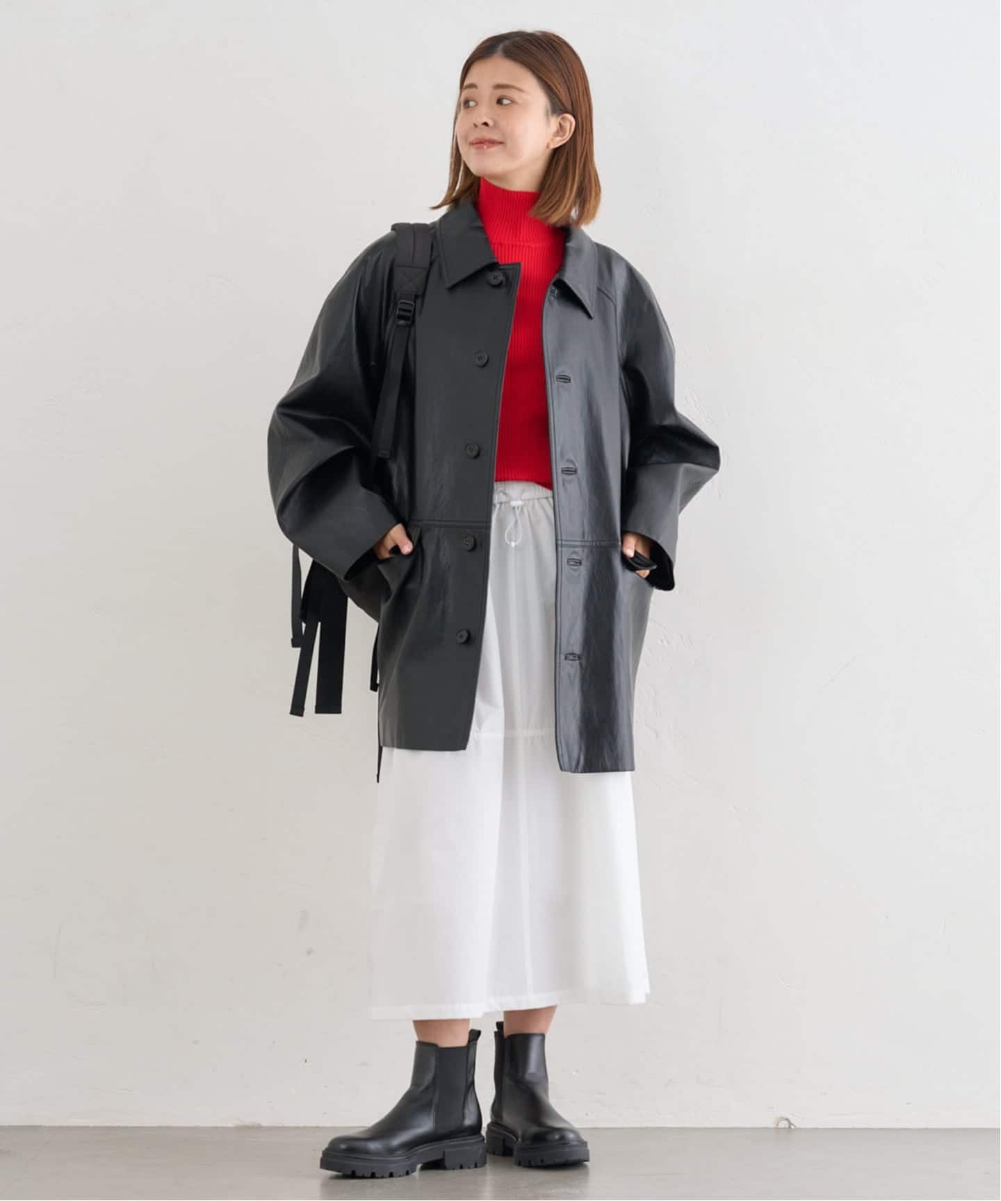 ☆新品タグ付き☆yuni 120/2 コットンナイロンギャザー ロングスリーブ Y's BORN PRODUCT] COTTON TWILL FLARE GUSSET FLARE SKIRT(XS
