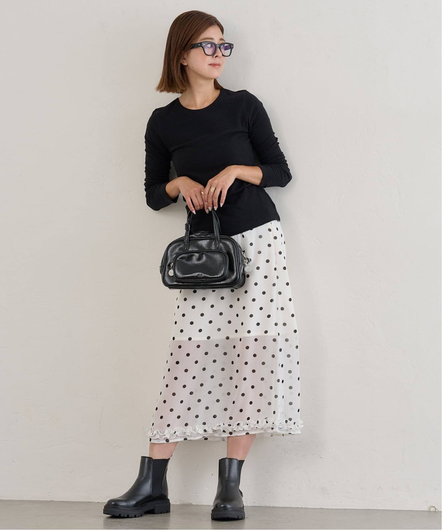 spickandspan ベロアスリットロングスカート Spick & Span（スピックアンドスパン）の「Higuchi×S ベロア