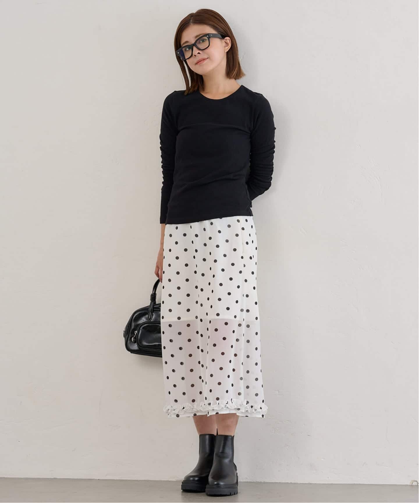 予約》ドットプリントシアーロングスカート（その他スカート