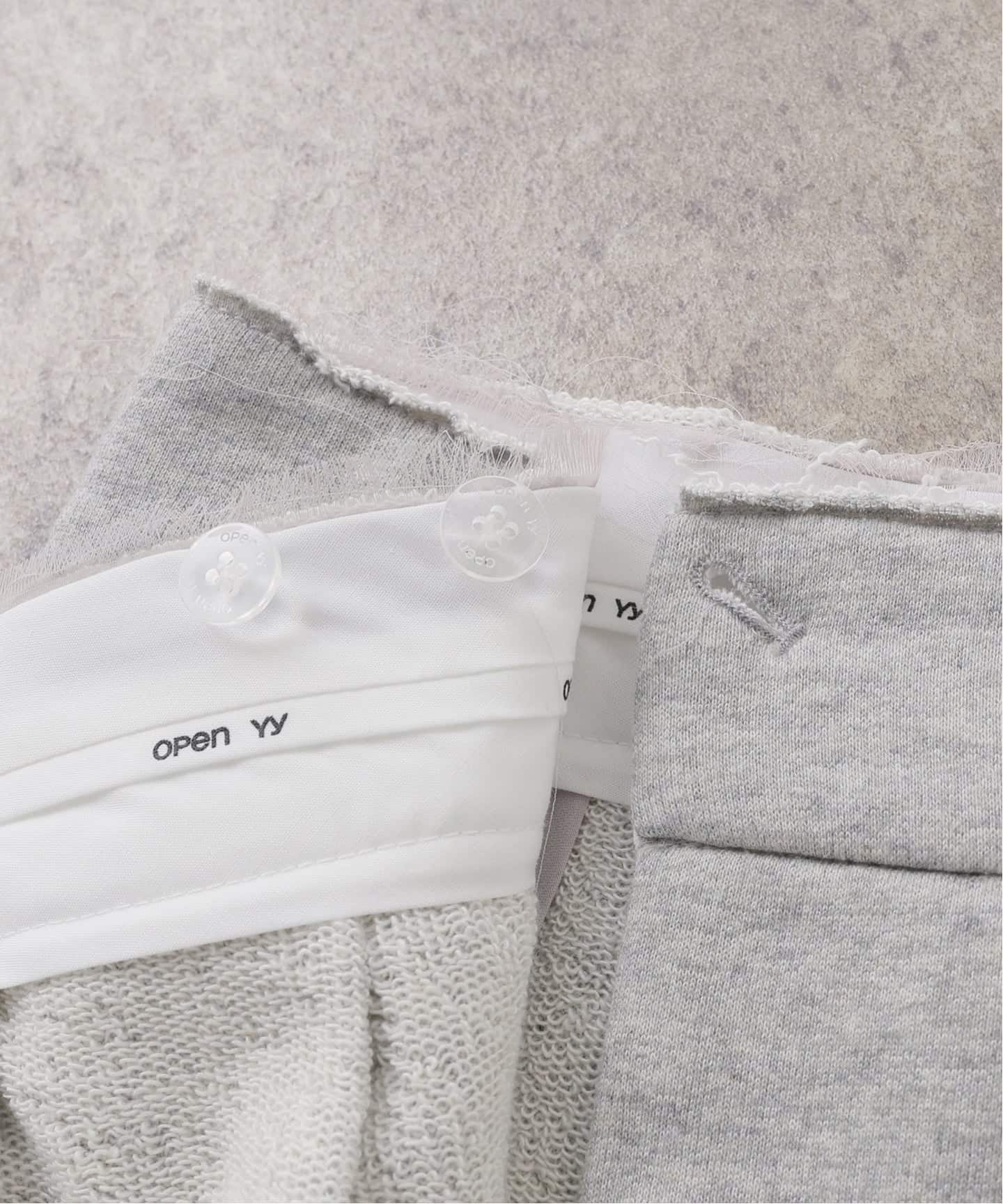 OPEN YY/オープンワイワイ PLEATS LAYERED JERSEY スカート（その他