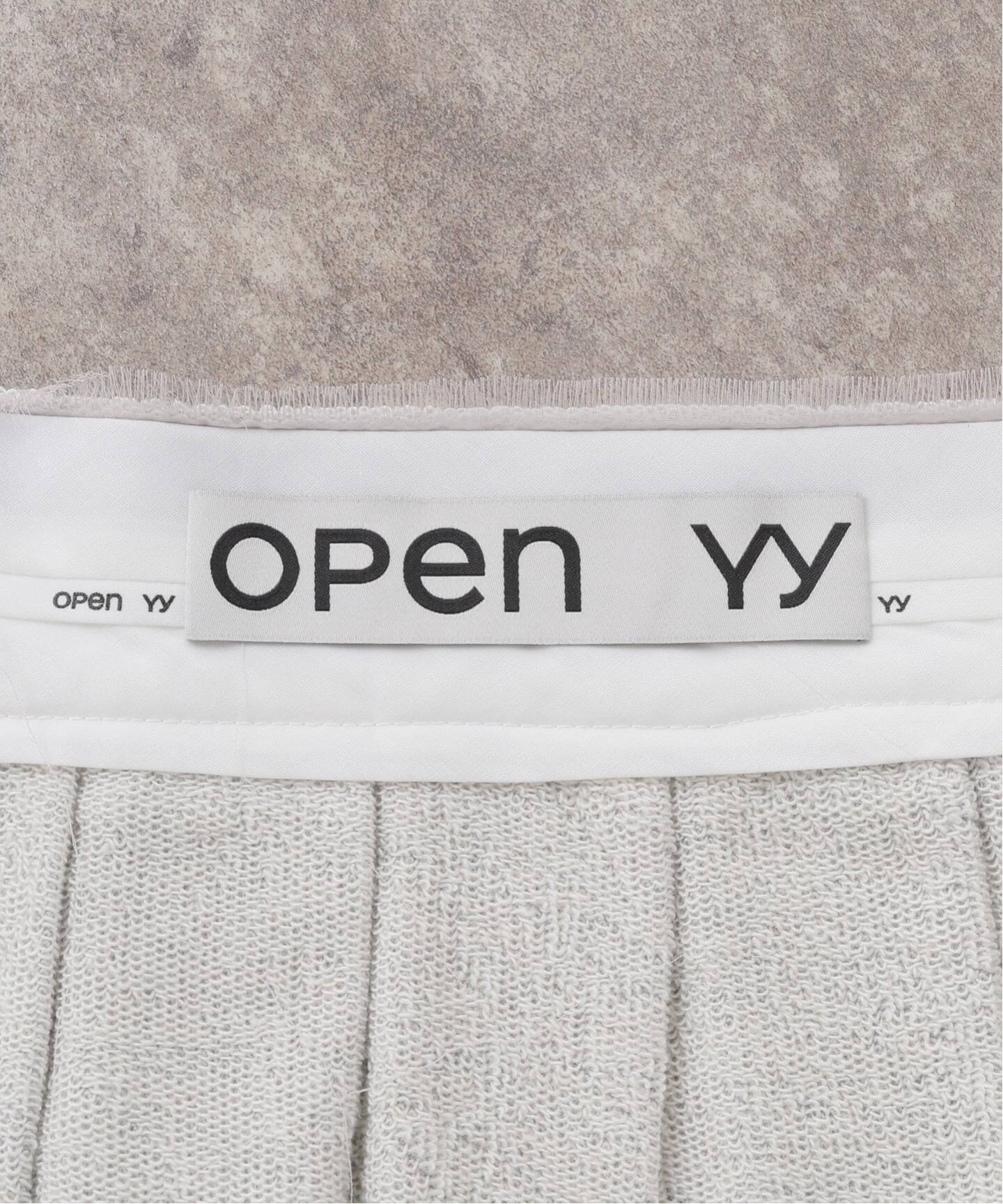 OPEN YY/オープンワイワイ PLEATS LAYERED JERSEY スカート（その他