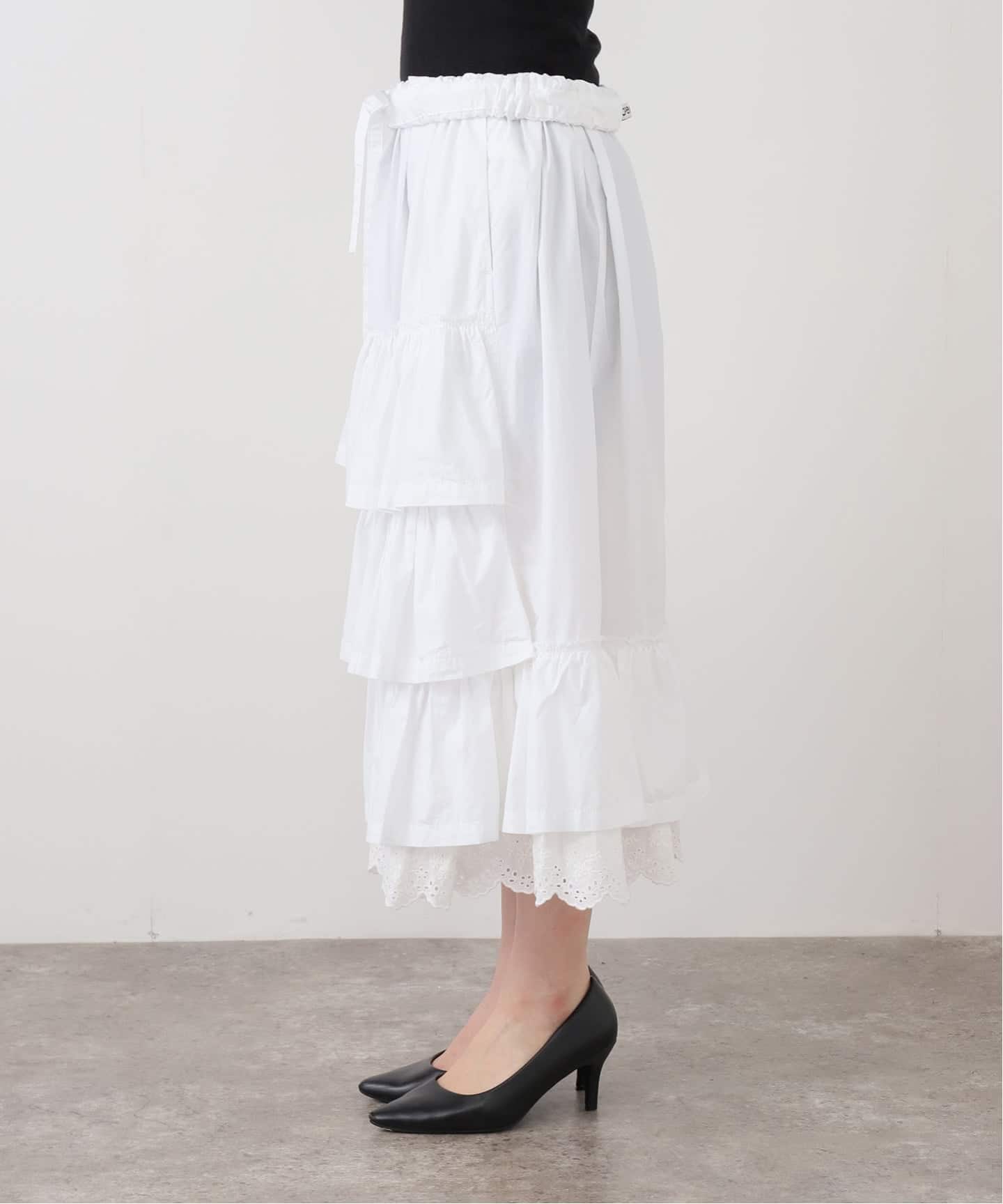 open yy 今季の巻きスカート OPEN YY/オープンワイワイ ROLLED WAIST TIERED スカート（ロング