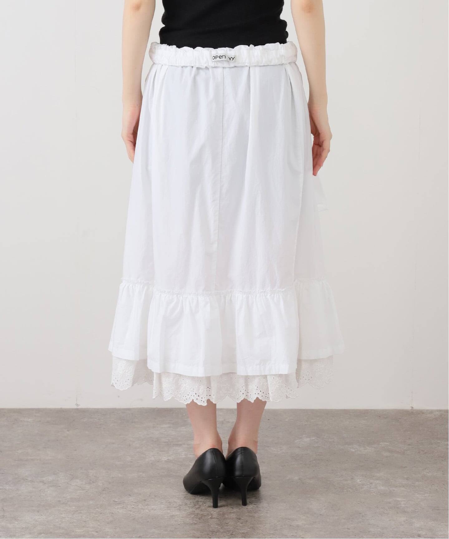 OPEN YY/オープンワイワイ ROLLED WAIST TIERED スカート（ロング