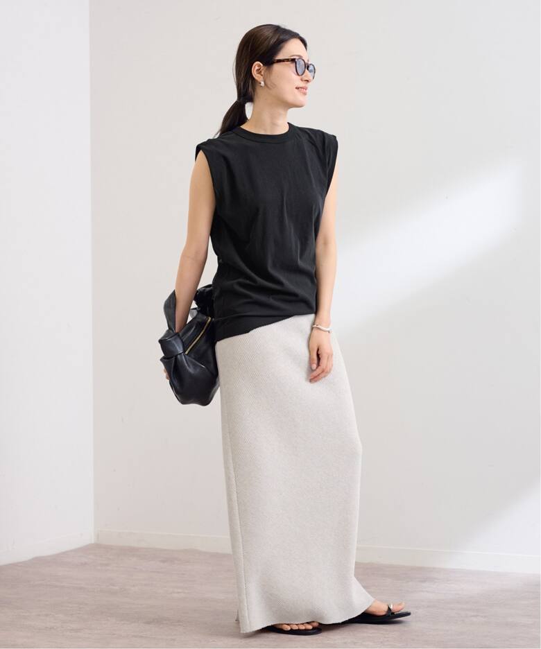 ワッフルストレートスカート（ロング・マキシ丈スカート）｜FRAMeWORK  
