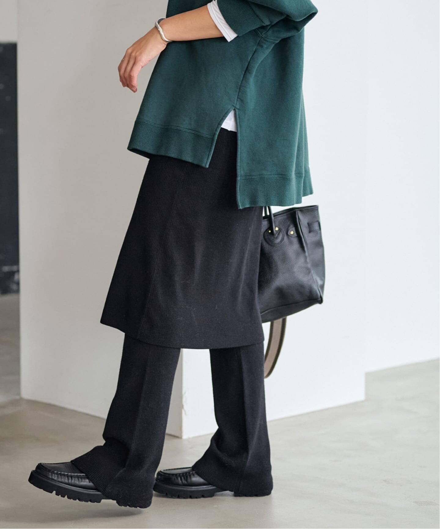 FRAMeWORK レギンス付きスカート　ニットスカート ≪追加≫レギンス付きスカート（その他スカート）｜FRAMeWORK