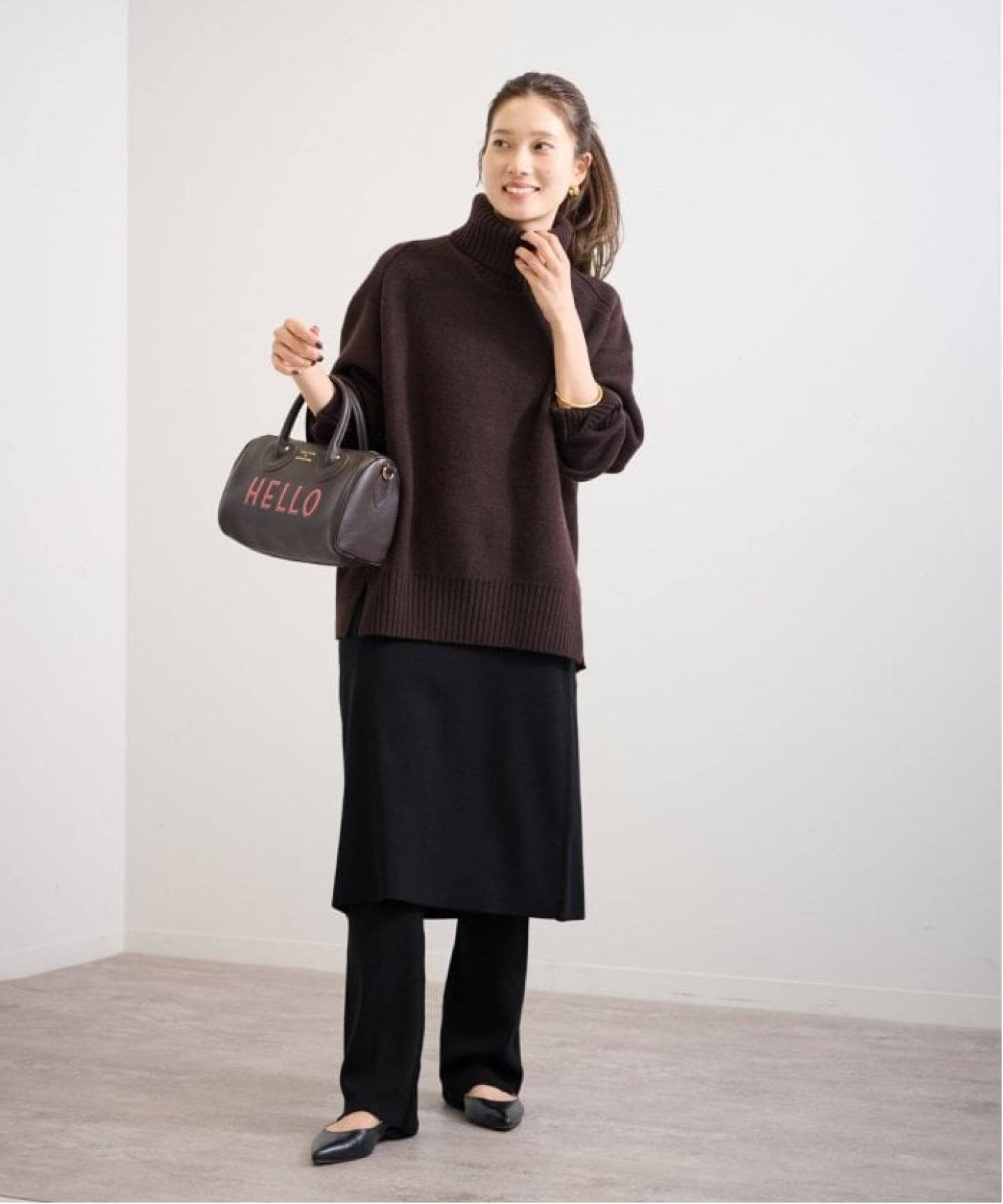 FRAMeWORK レギンス付きスカート　ニットスカート ≪追加≫レギンス付きスカート（その他スカート）｜FRAMeWORK