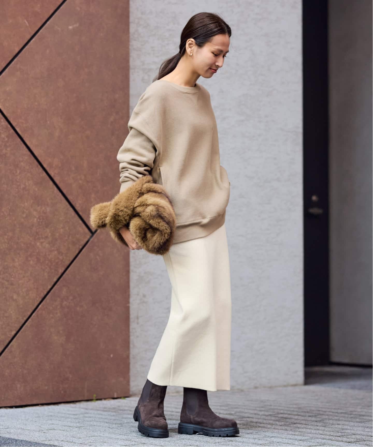 ≪追加≫ダブルジャガードストレートスカート（ロング・マキシ丈