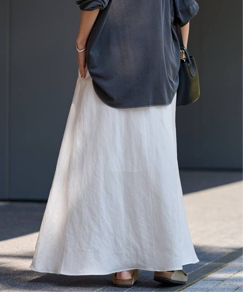 リヨセルラミーフレアスカート（ロング・マキシ丈スカート  