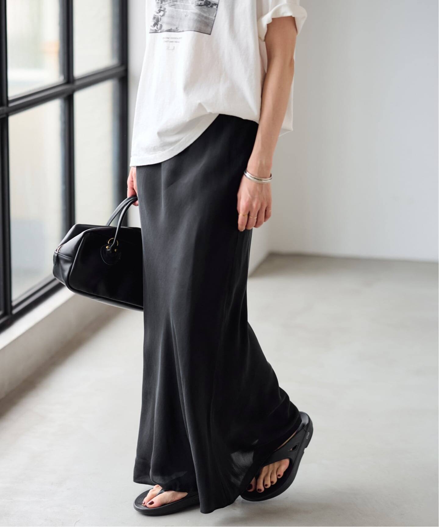 ≪追加≫シルキーキュプラバイアススカート（ロング・マキシ丈スカート