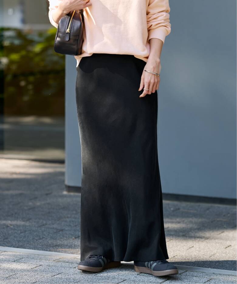 ≪追加≫シルキーキュプラバイアススカート（ロング・マキシ丈スカート  