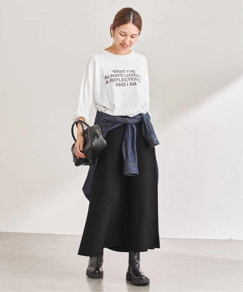 ≪手洗い可≫フレアーニットスカート（ロング・マキシ丈スカート  