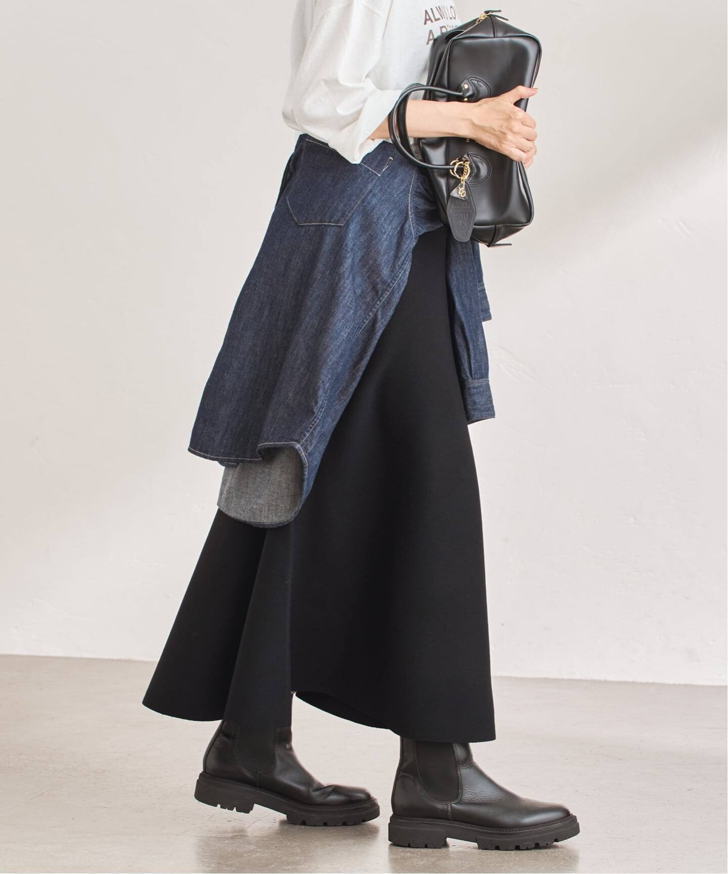 ≪手洗い可≫フレアーニットスカート（ロング・マキシ丈スカート