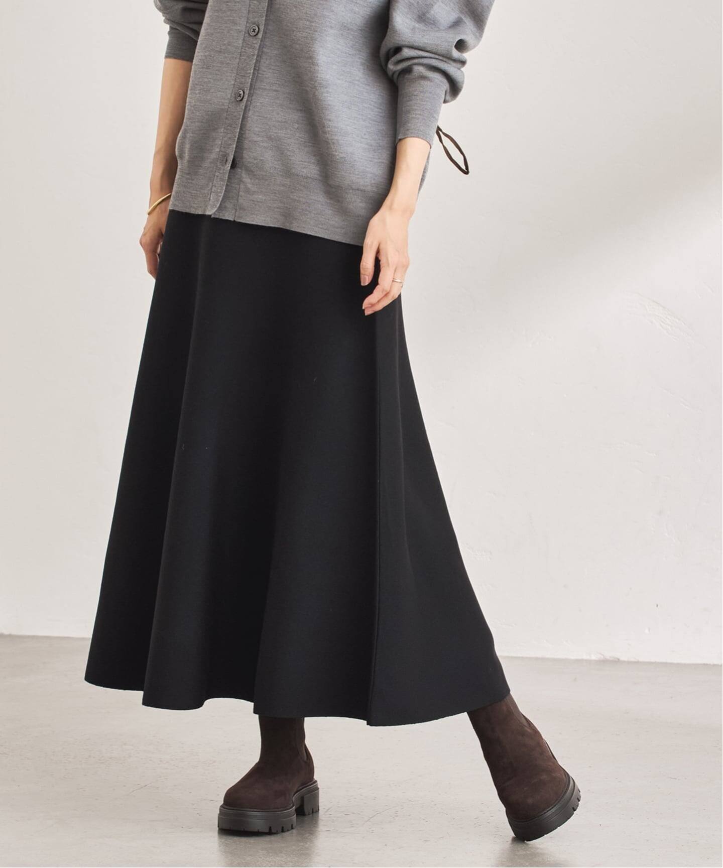 FRAMeWORK ≪手洗い可≫フレアーニットスカート ≪手洗い可≫フレアーニットスカート（ロング・マキシ丈スカート