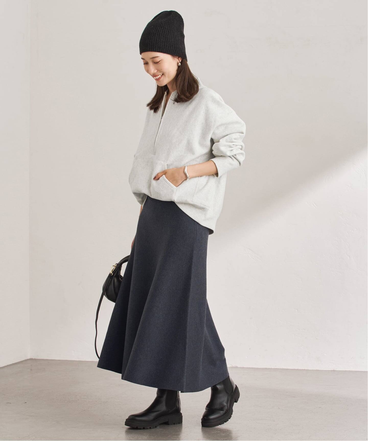 ≪手洗い可≫フレアーニットスカート（ロング・マキシ丈スカート