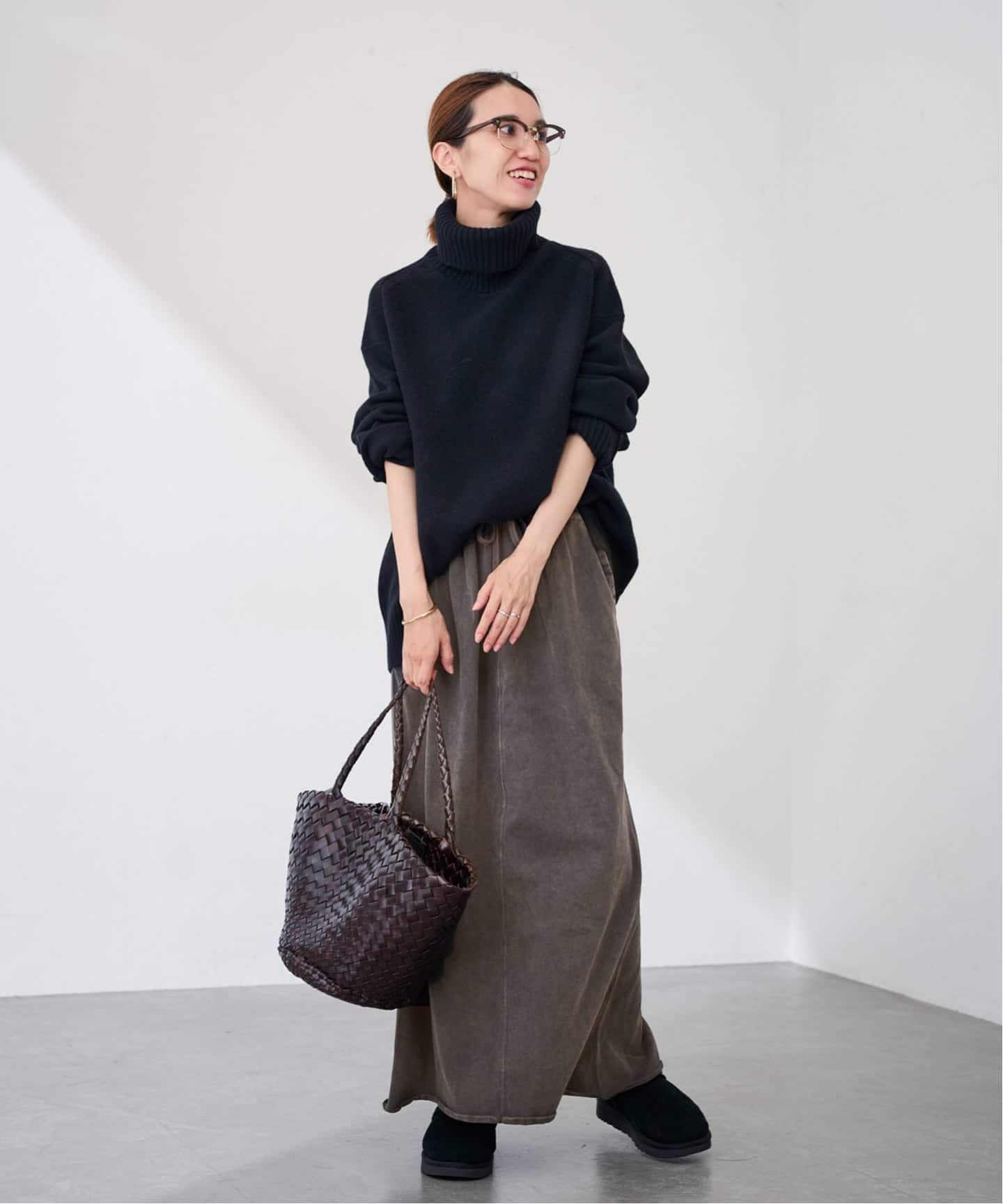 FRAMeWORKウェットオゾン加工スカート　グレー38 フレームワーク FRAMeWORK ≪予約≫ウェットオゾン加工スカート