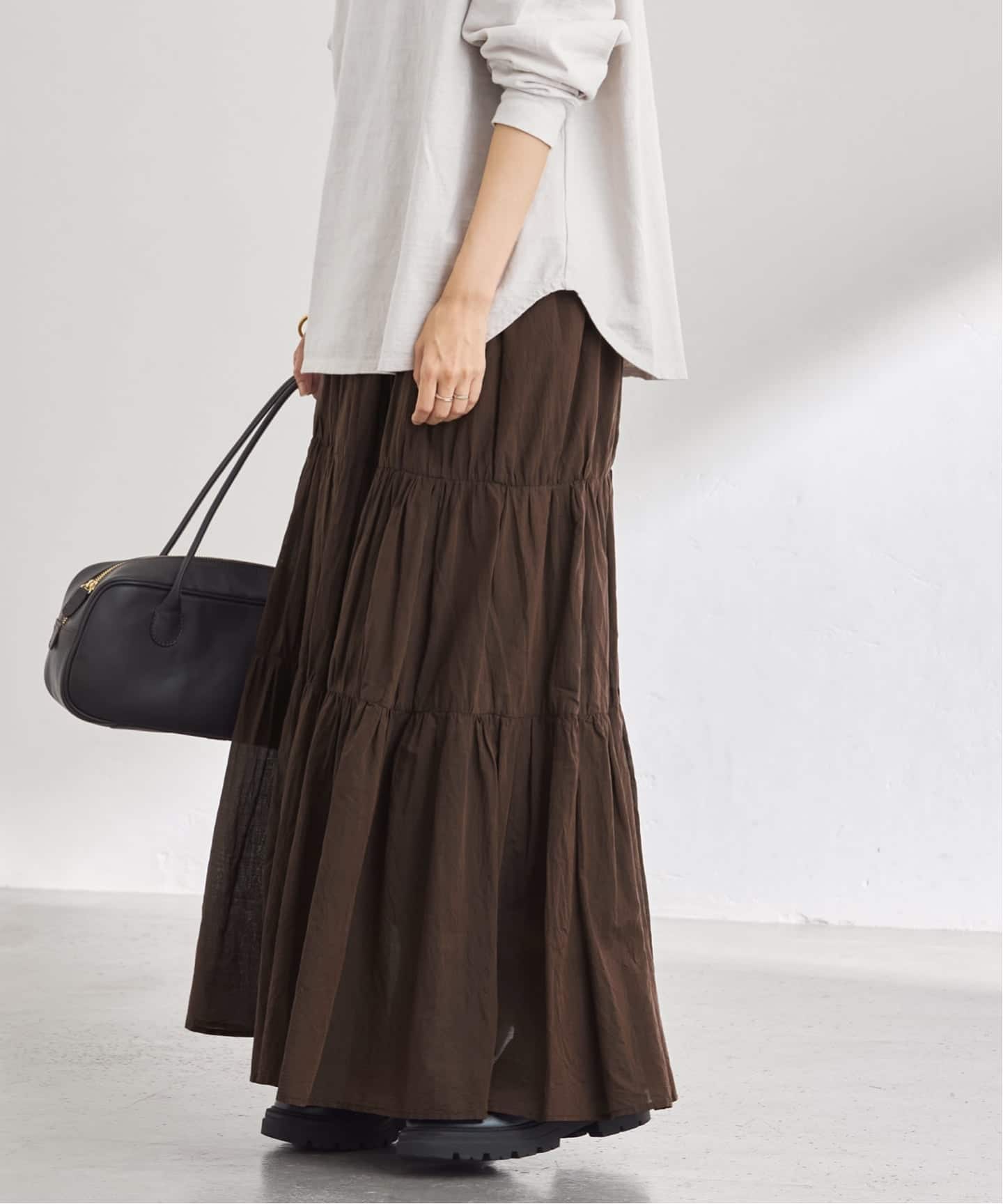 enrica/エンリカ コットンシルク ティアードスカート（その他スカート