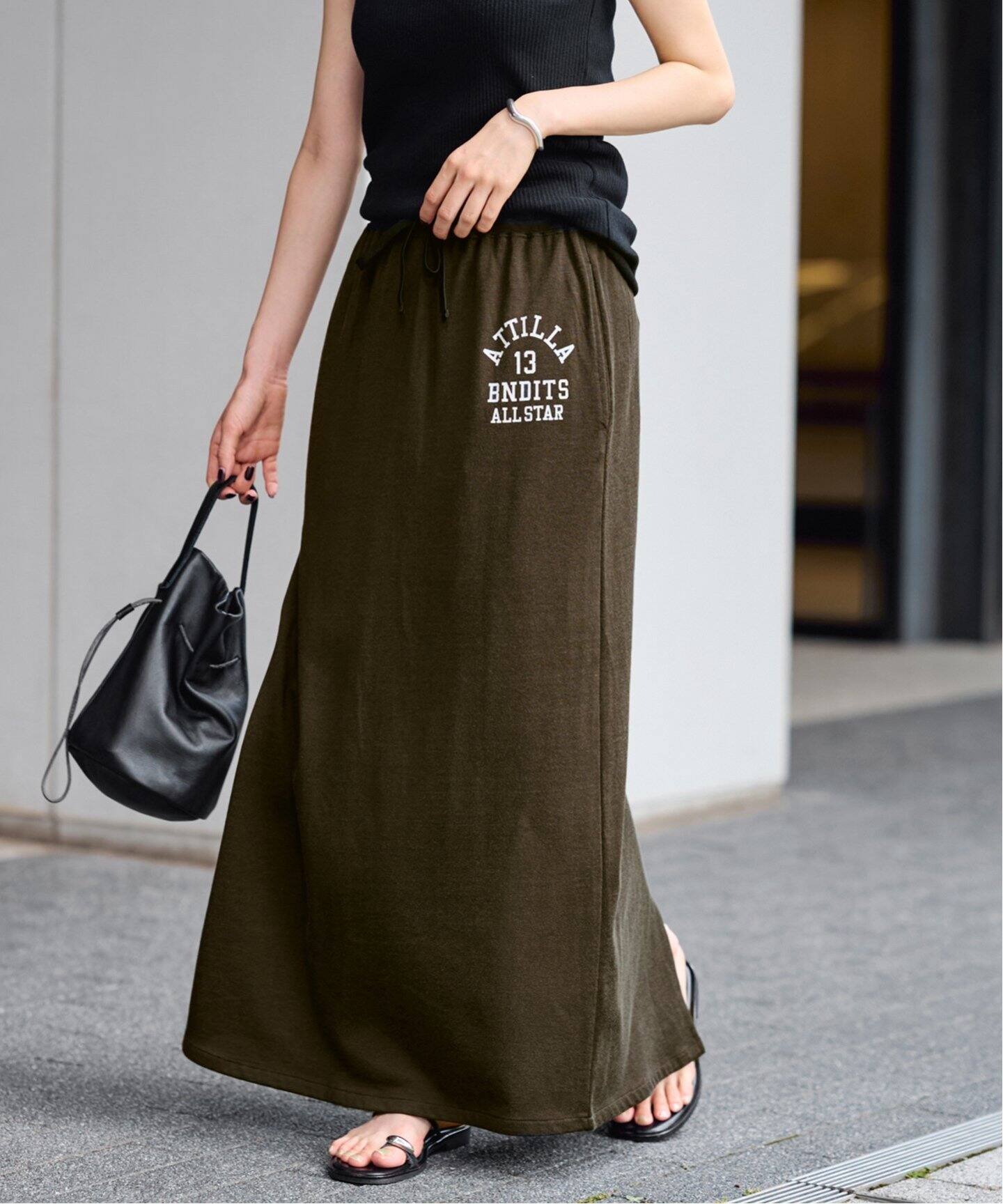 本日限定価格FRAMeWORK MASONVINTAGELIKE ロングスカート athletic wear MASON 別注 ロゴスカート（ロング・マキシ丈