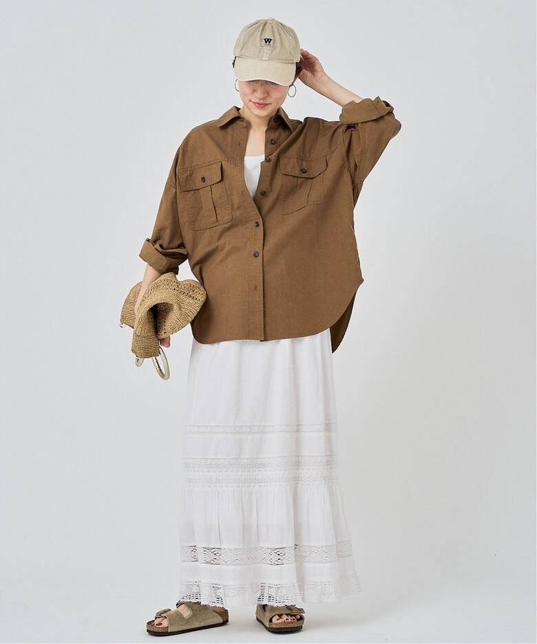 H 別注VINTAGE LIKEコットンレーススカート（ロング・マキシ丈スカート 