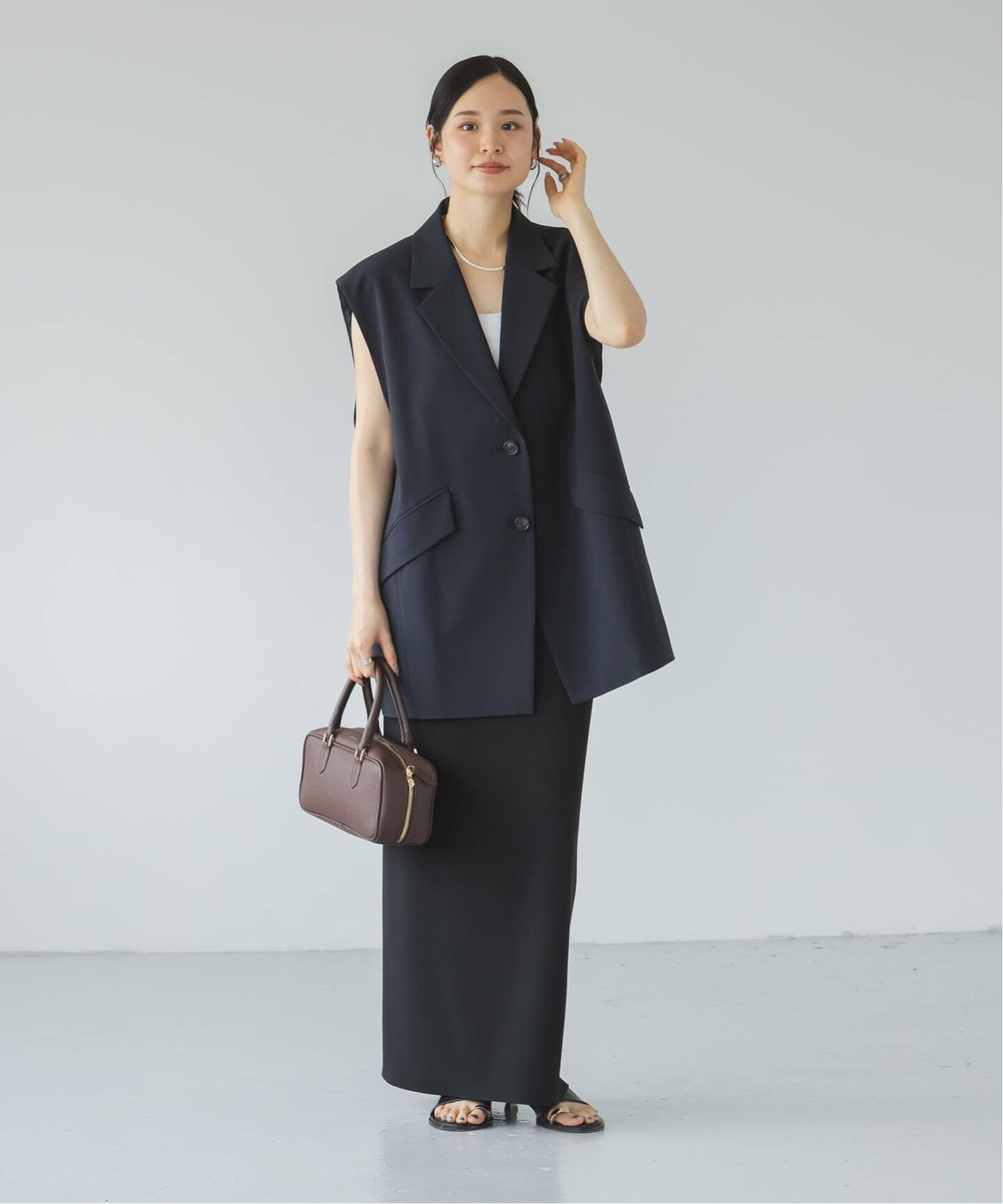 追加》【洗える】コンフォートジャージーライクタイトスカート 5