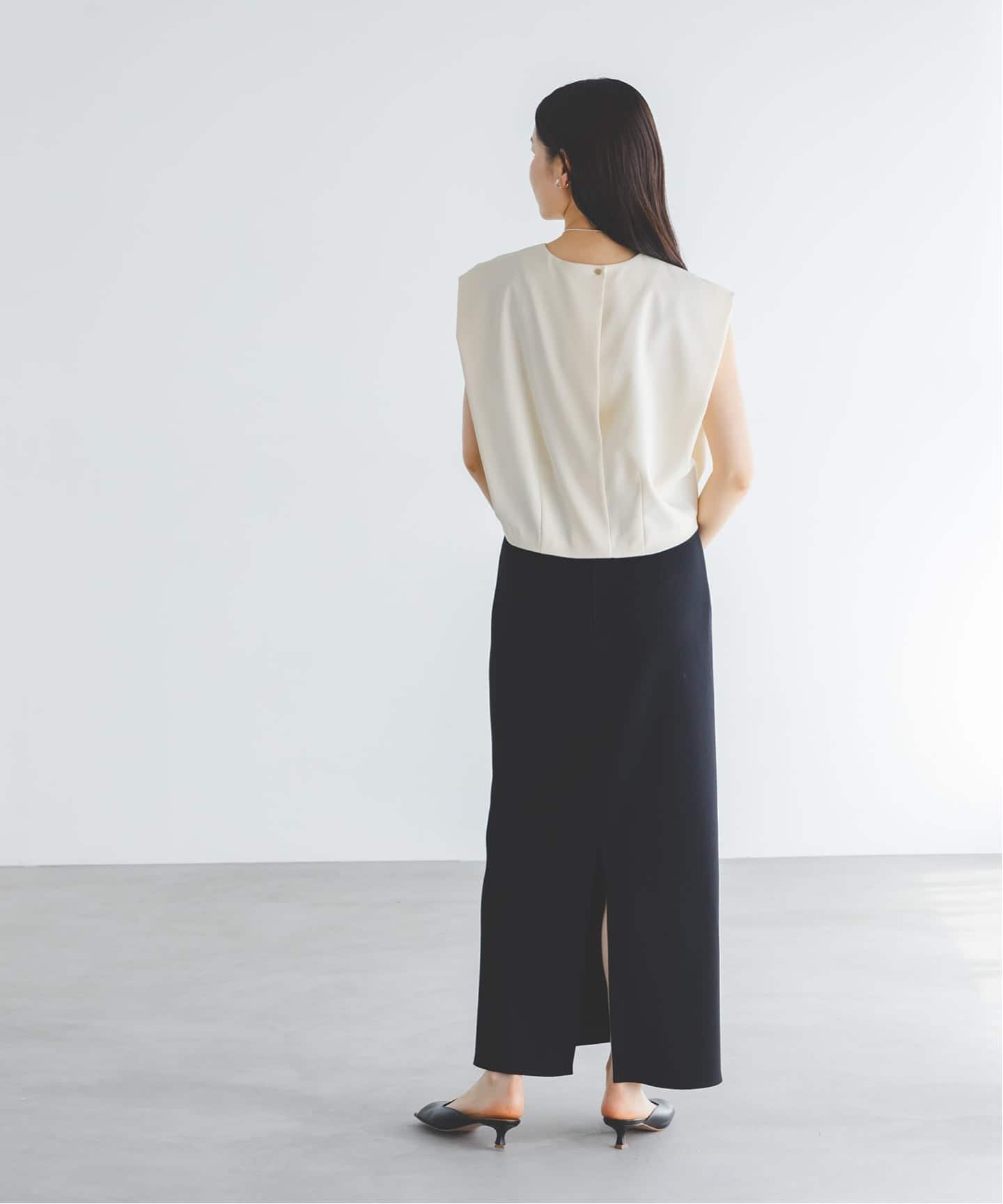 美品　コンフォートジャージライクタイトスカート　34 追加》コンフォートジャージーライクタイトスカート（ロング