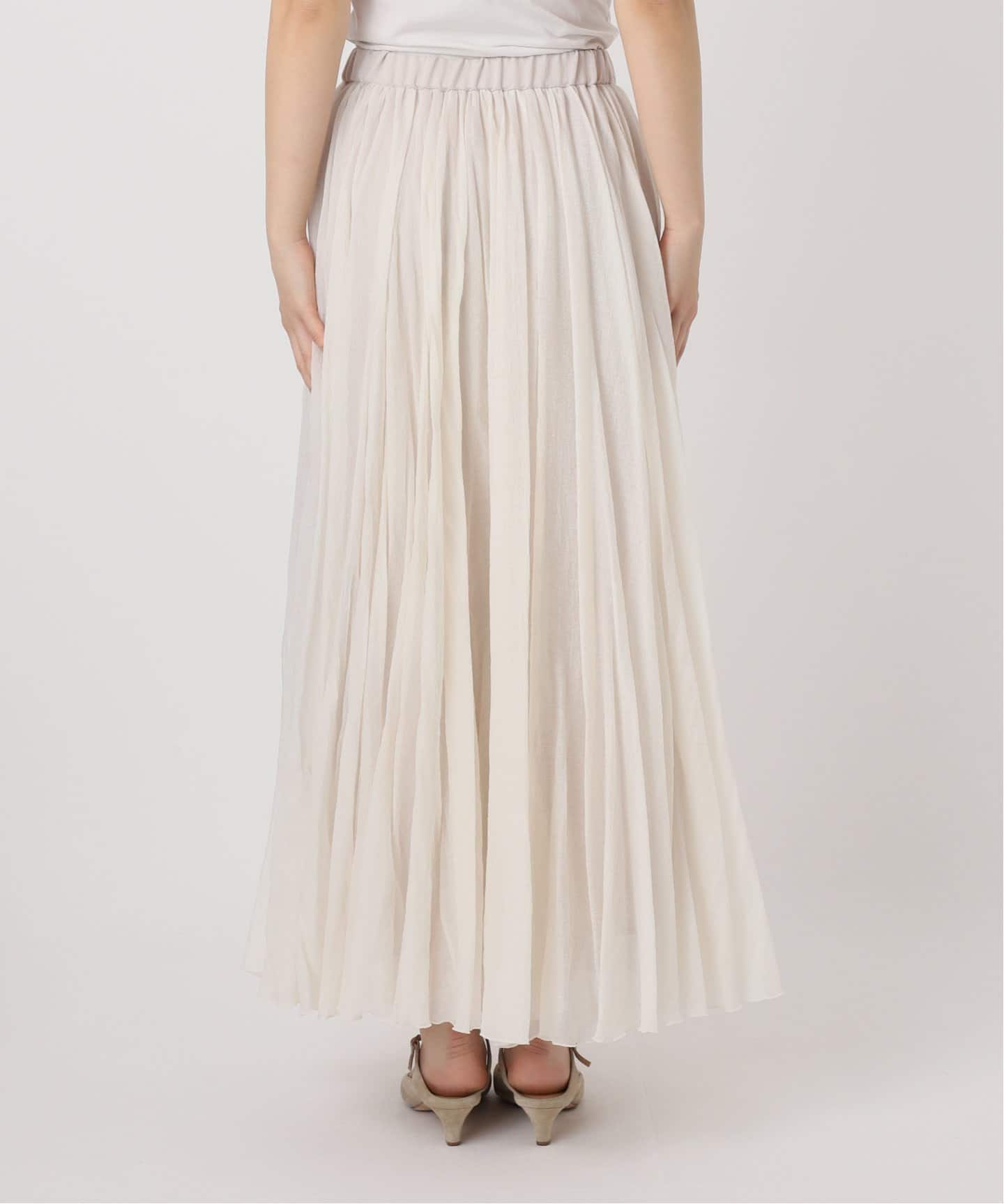 ヴィンテージシアーソフトプリーツスカート（ロング・マキシ丈スカート