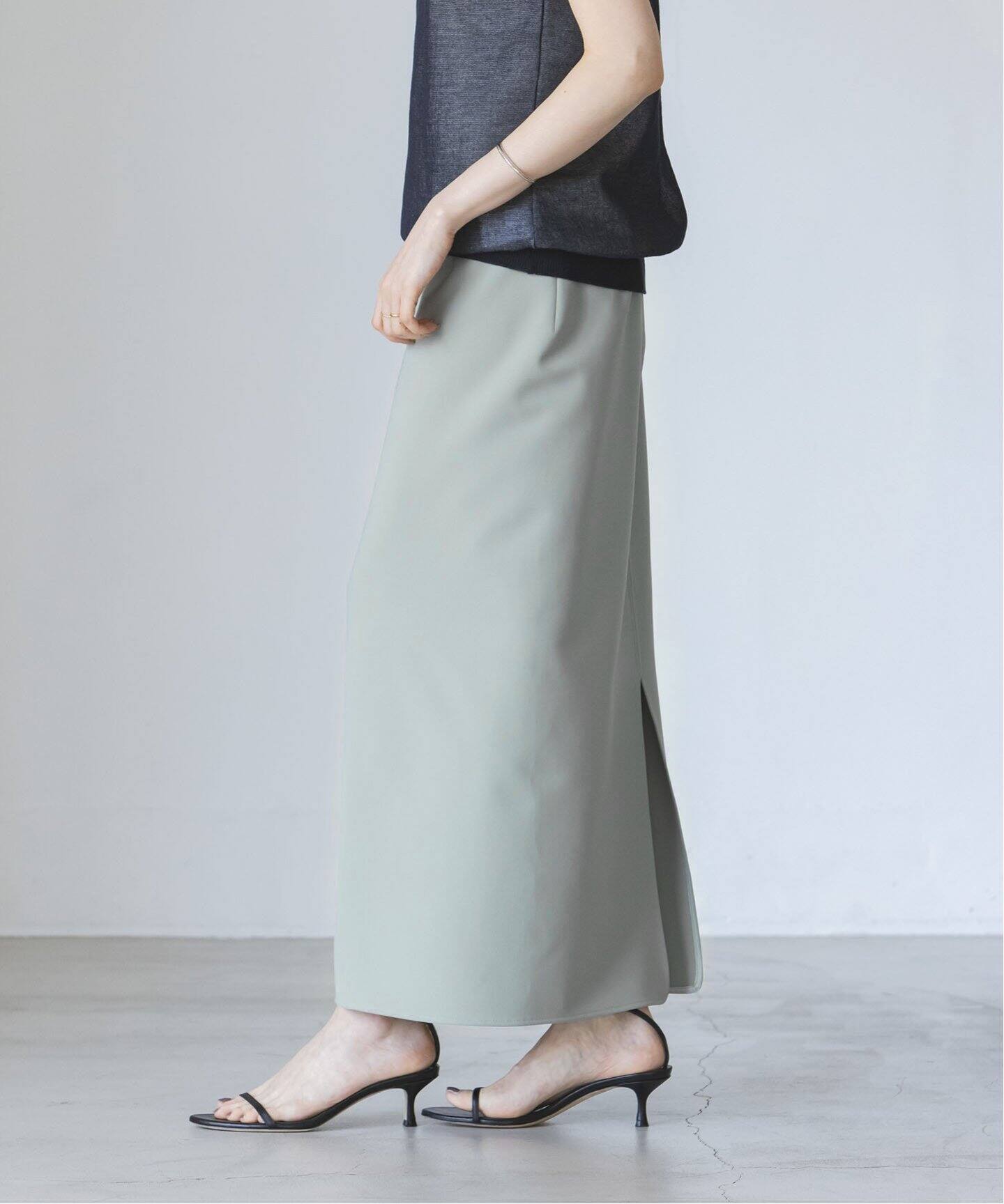 追加》ジャージーライクカラータイトスカート9（ロング・マキシ丈  