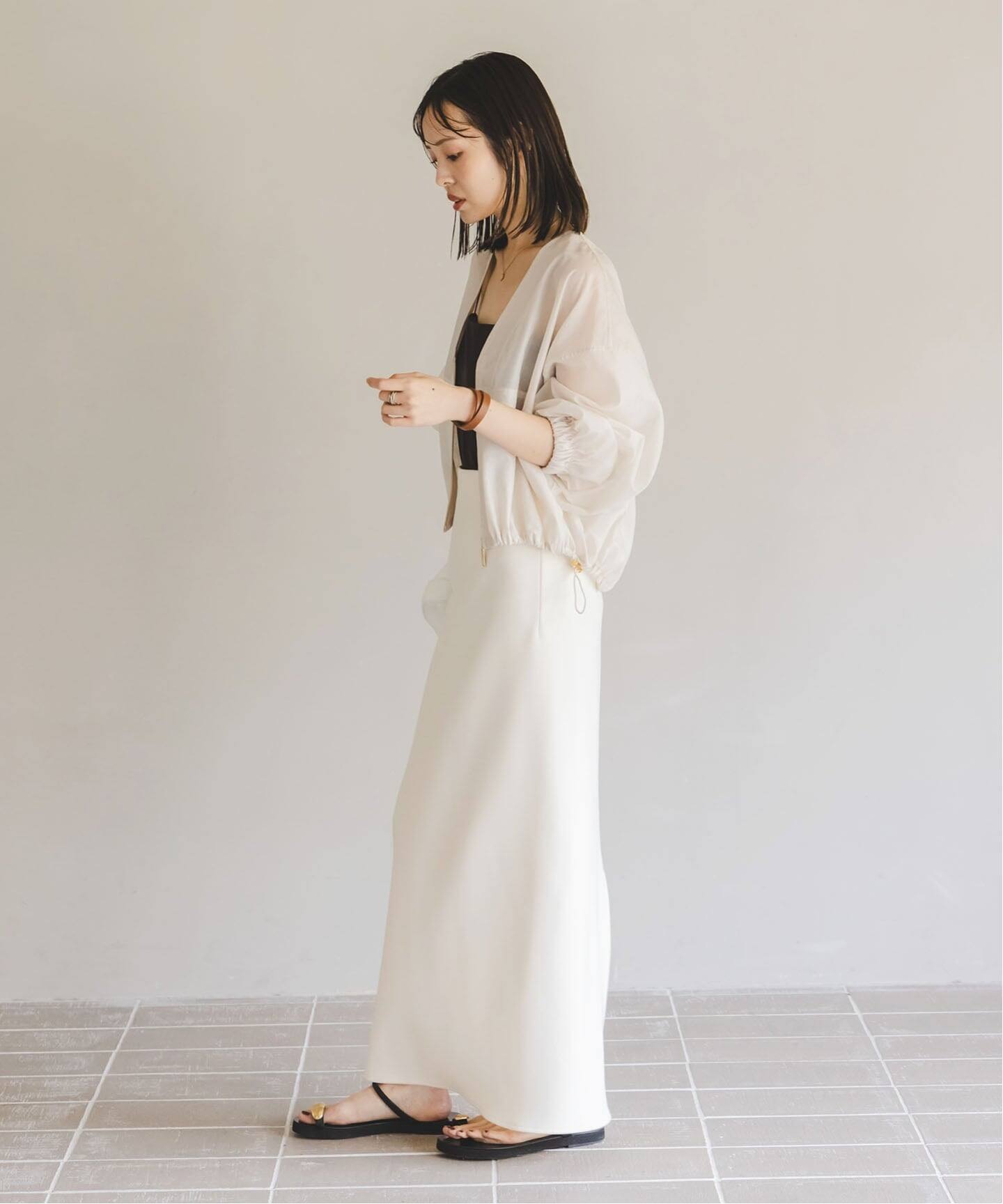 追加》【洗える】コンフォートジャージーライクタイトスカート 4