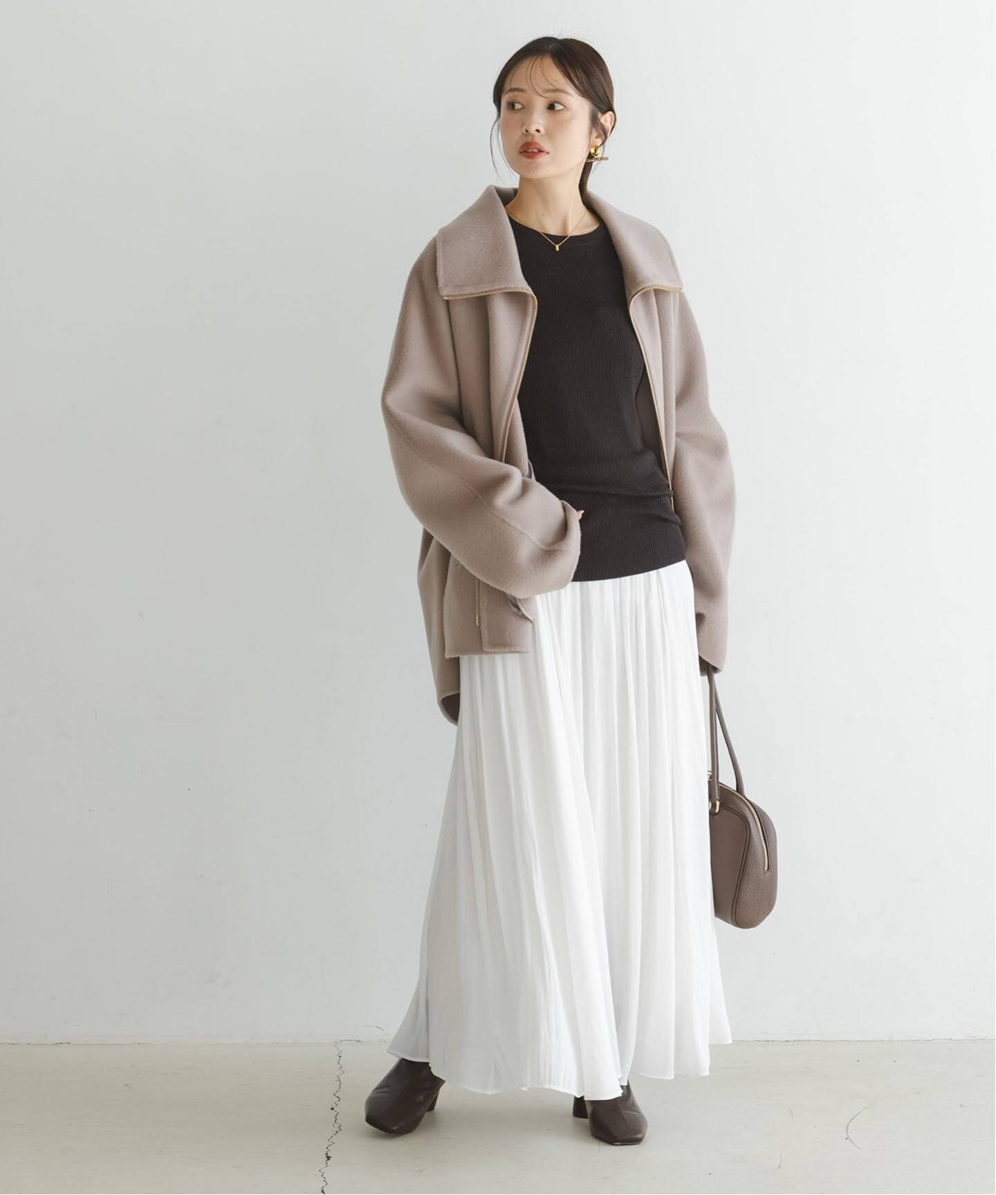 【NEW】ノーブル（Noble）/割線シフォンギャザースカート 割線シフォンギャザースカート（ロング・マキシ丈スカート）｜NOBLE