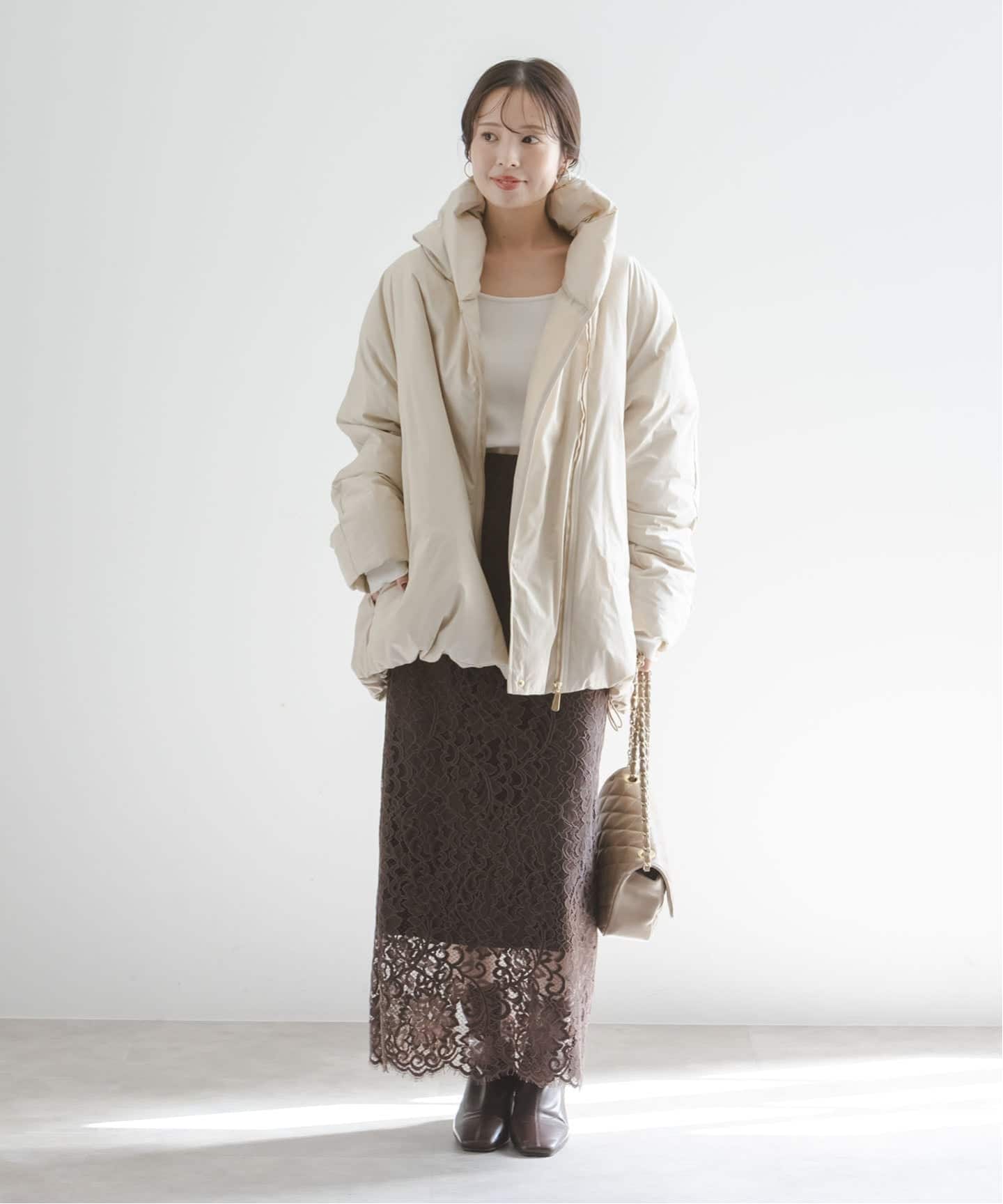 追加 / WEB+一部店舗限定》リバーレースIラインスカート（ロング