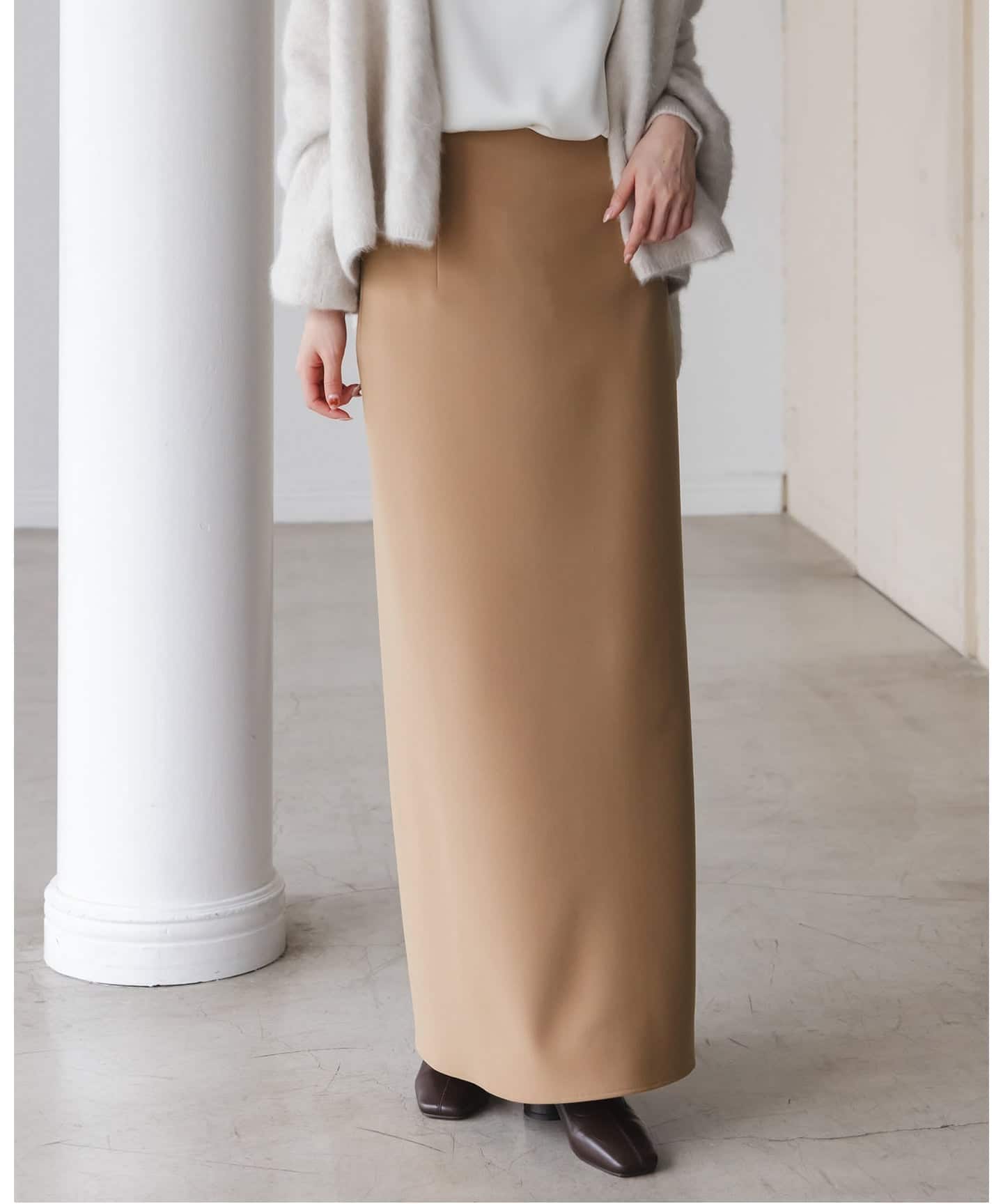 追加》【洗える】コンフォートジャージーライクタイトスカート7