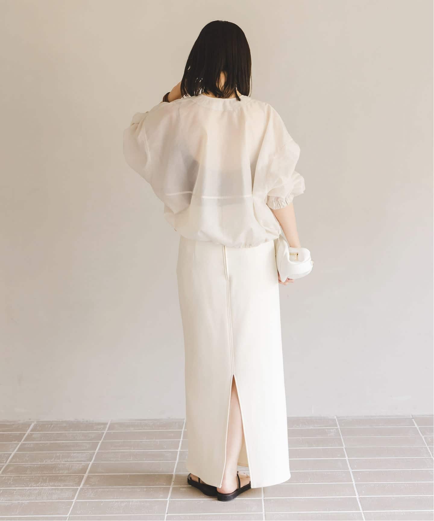 追加》【洗える】コンフォートジャージーライクタイトスカート6